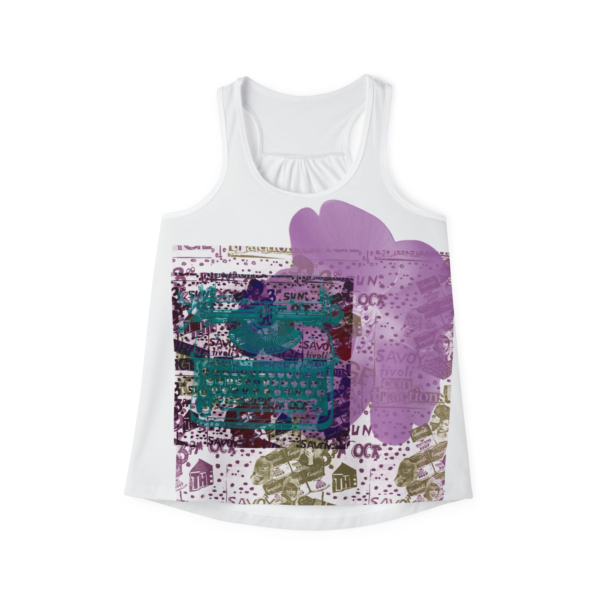 Artistic Women's Tank Top - Colorful Graphic Design for Summer Vibes