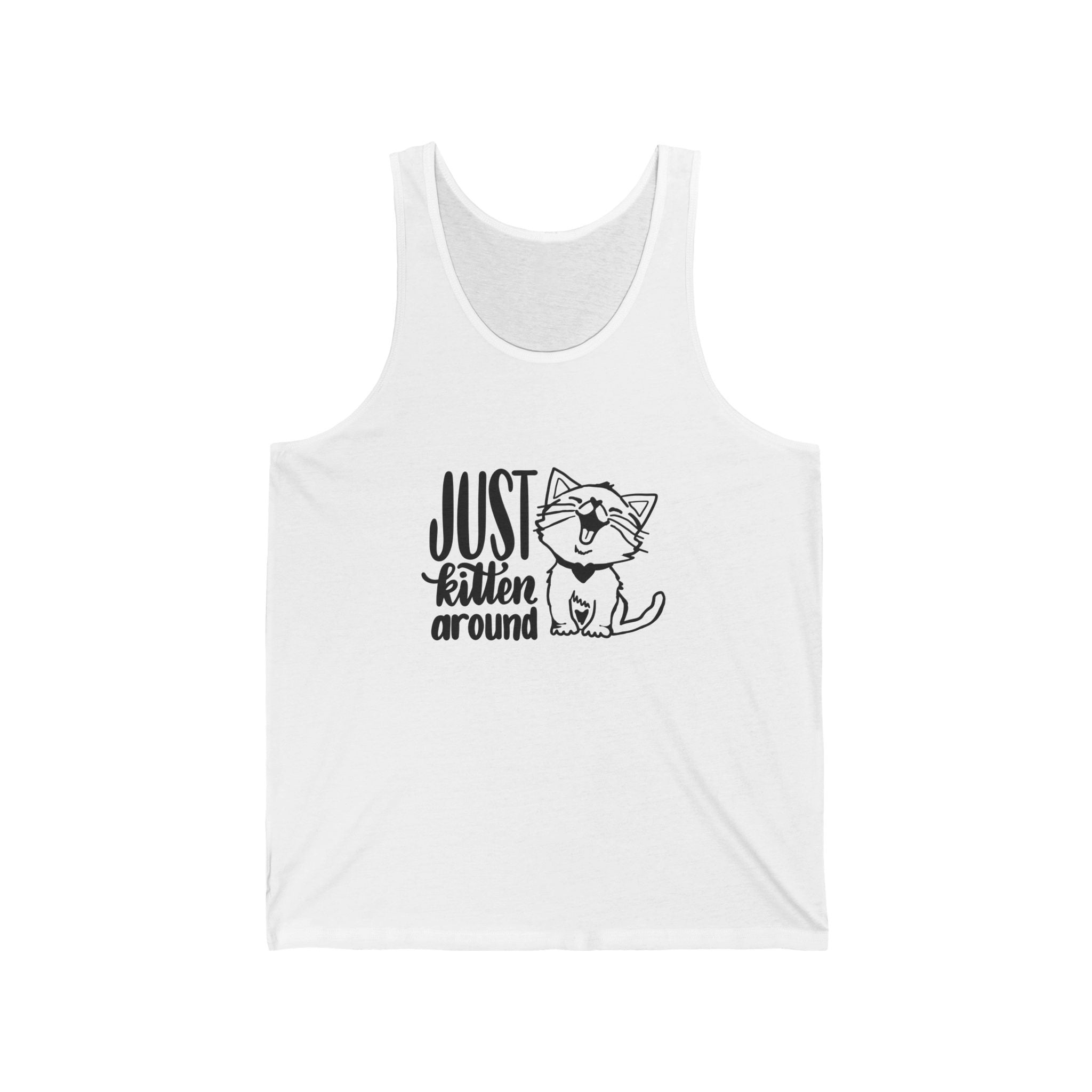 Funny Cat Lover Unisex Jersey Tank - "Just Kitten Around"