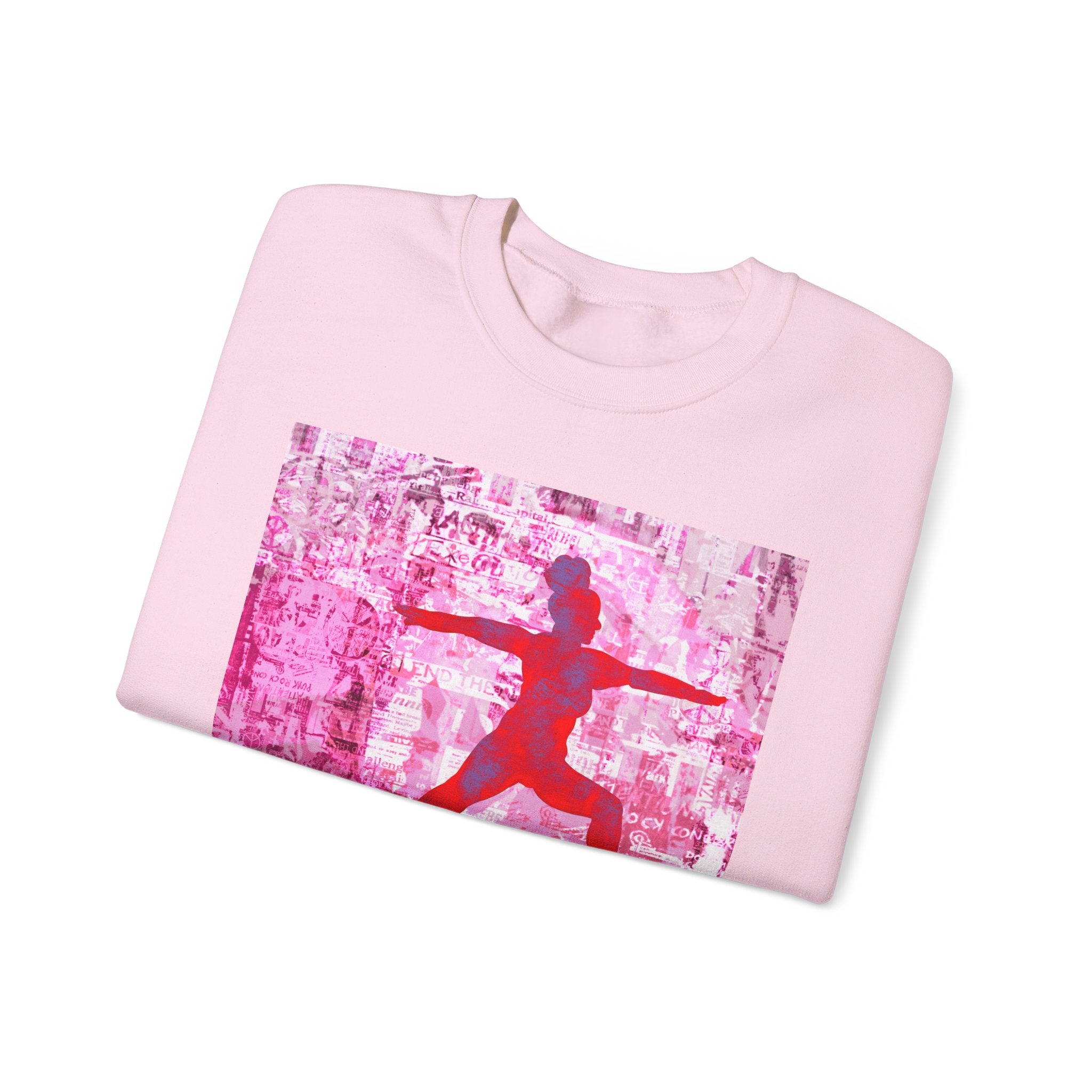 Pink Artistic Unisex Crewneck Sweatshirt – Bold Design for Casual Style
