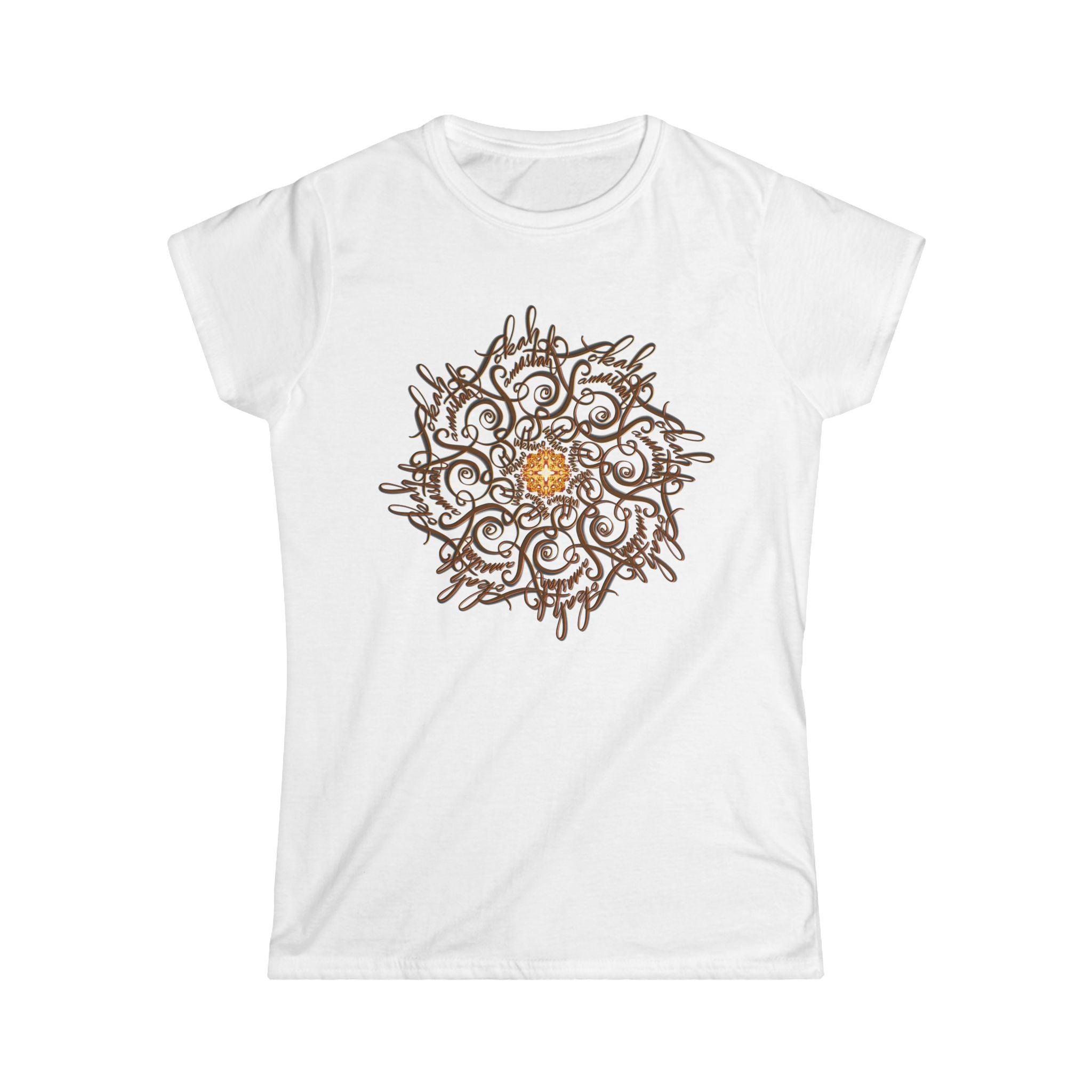 Women's Softstyle Tee, Casual Summer Tee, Gift for Her, Yoga Top, Meditation Shirt, Nature-Inspired Design