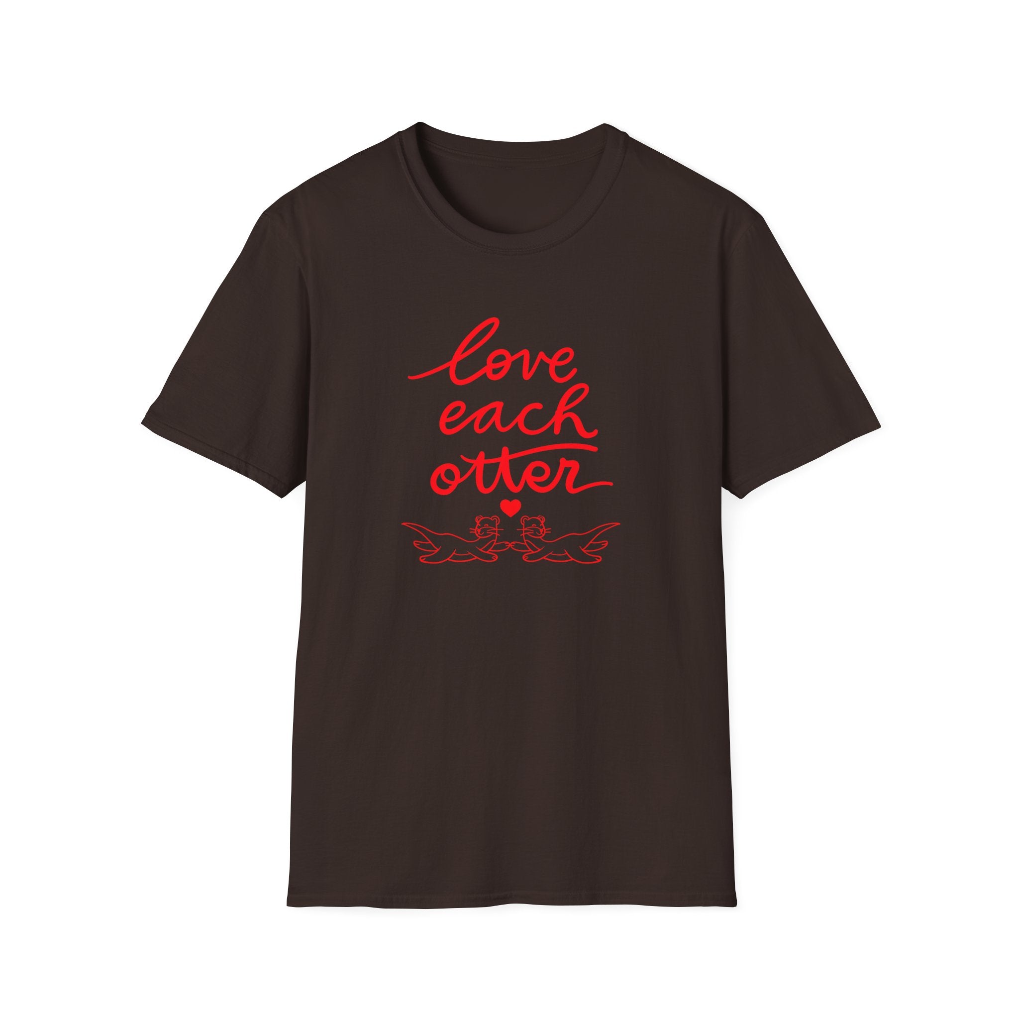 Love Each Otter T-Shirt — Cute Otter Couple Graphic Tee for Valentine’s & Gifts
