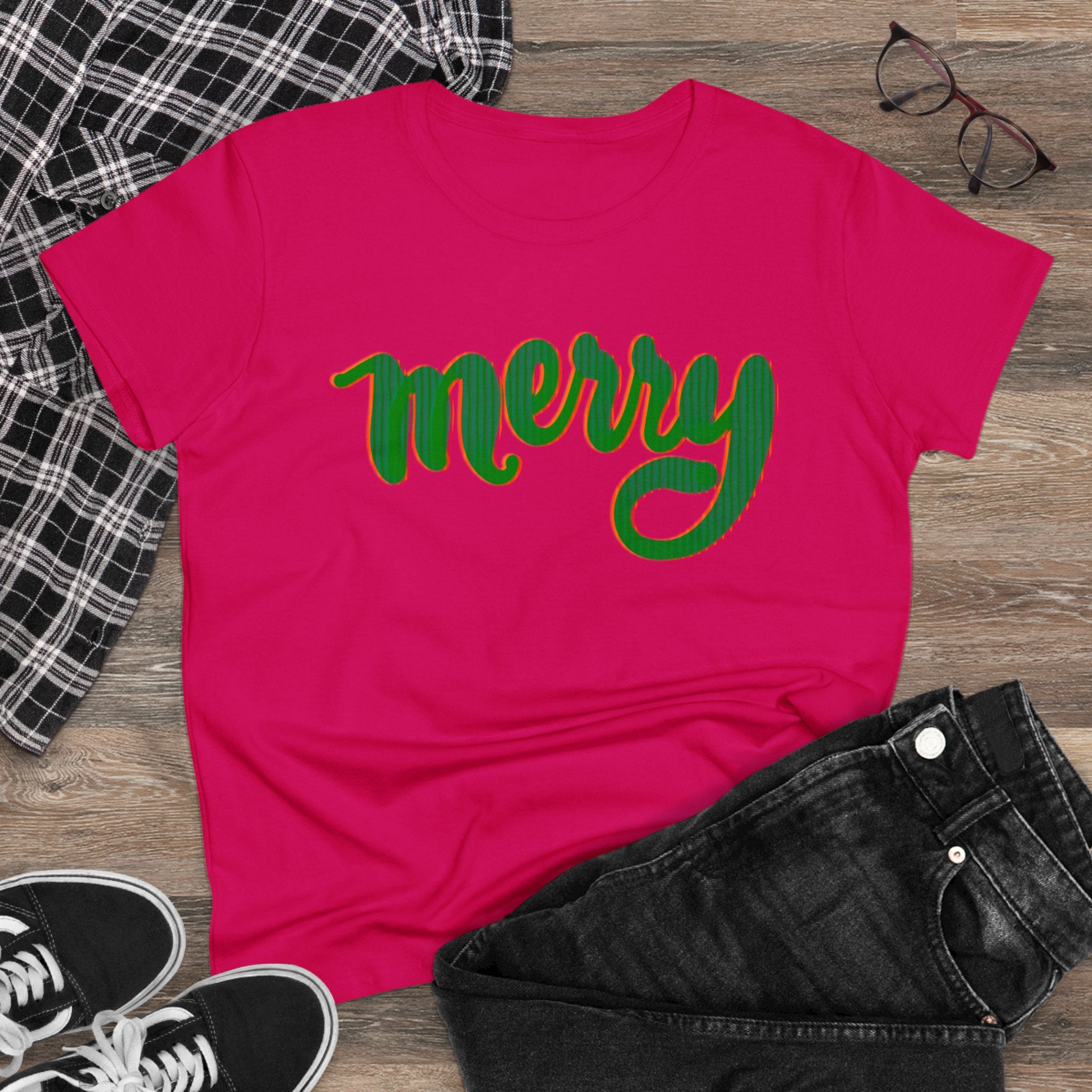 MERRY Women's Midweight Cotton Tee