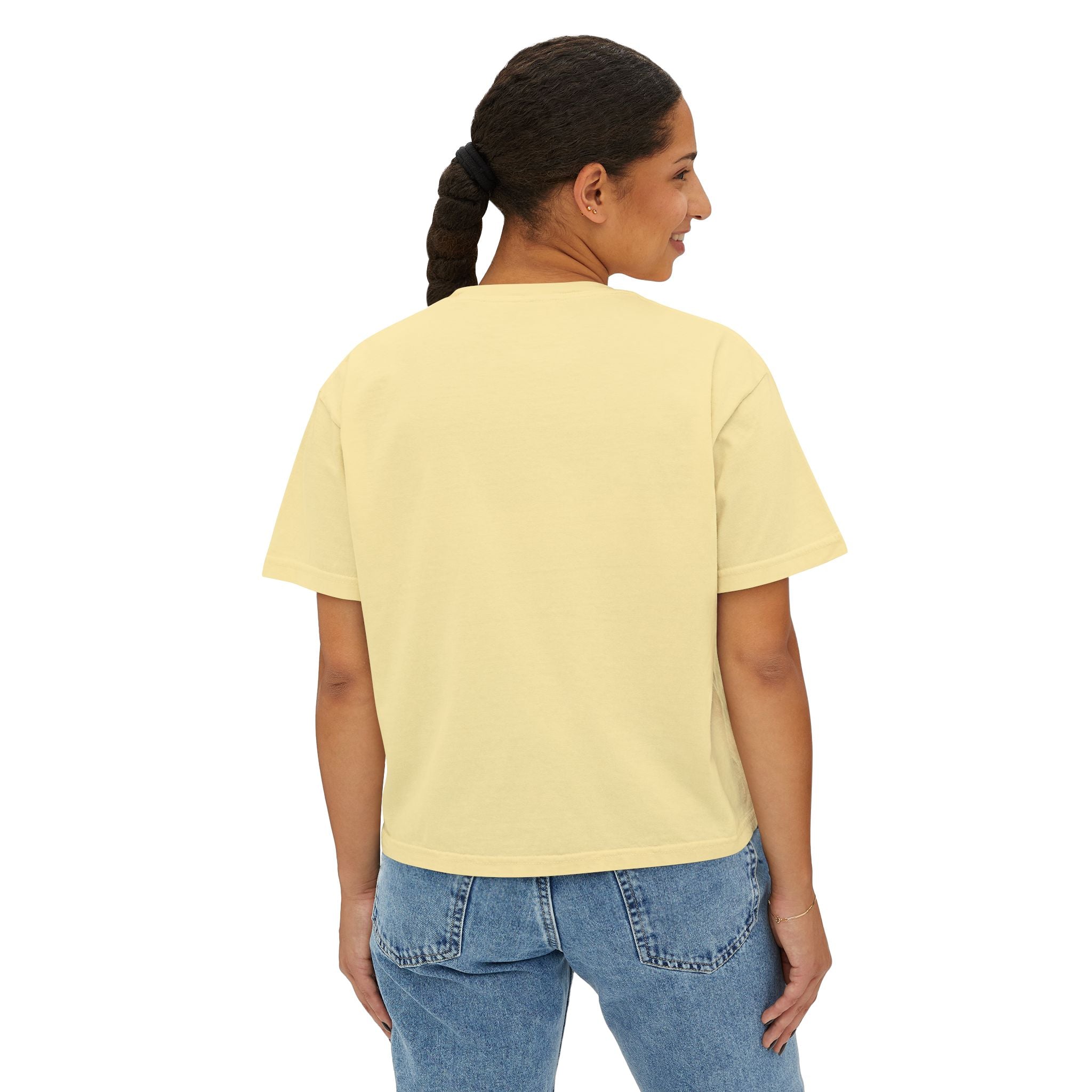 Chic Women's Boxy Tee - Modern Abstract Design