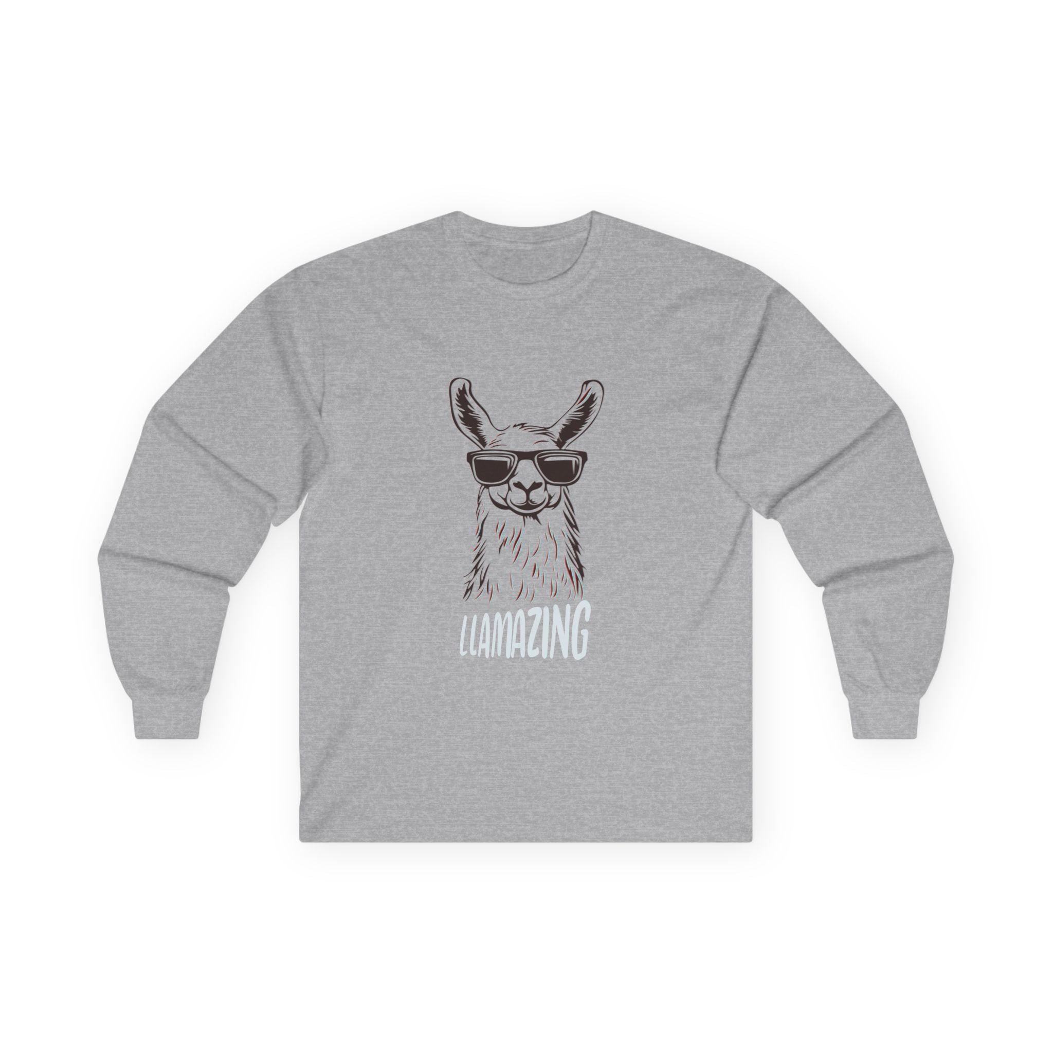 Llamazing Long Sleeve Tee - Fun Unisex Cotton Shirt for Animal Lovers