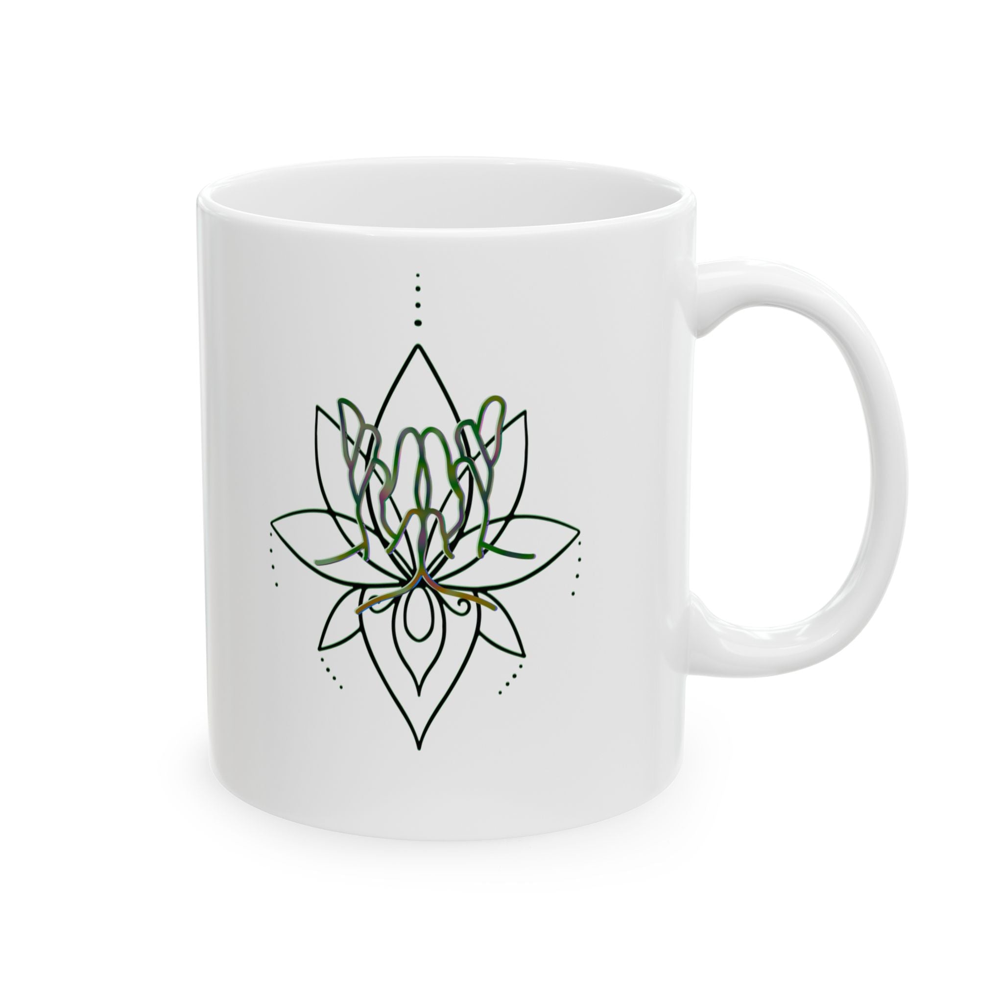 Lotus Mudra Ceramic Mug - 11oz