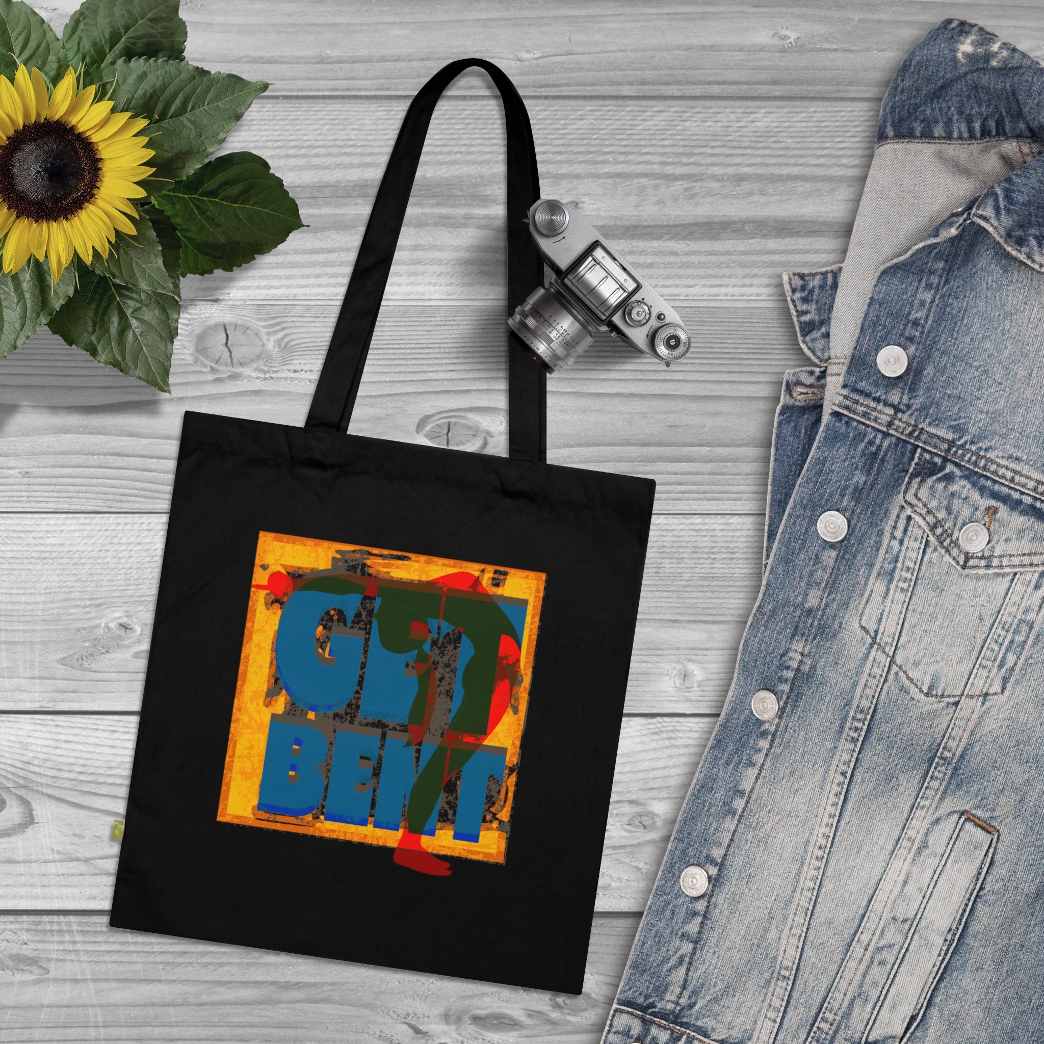 Yoga GET BENT Organic Cotton Tote Bag