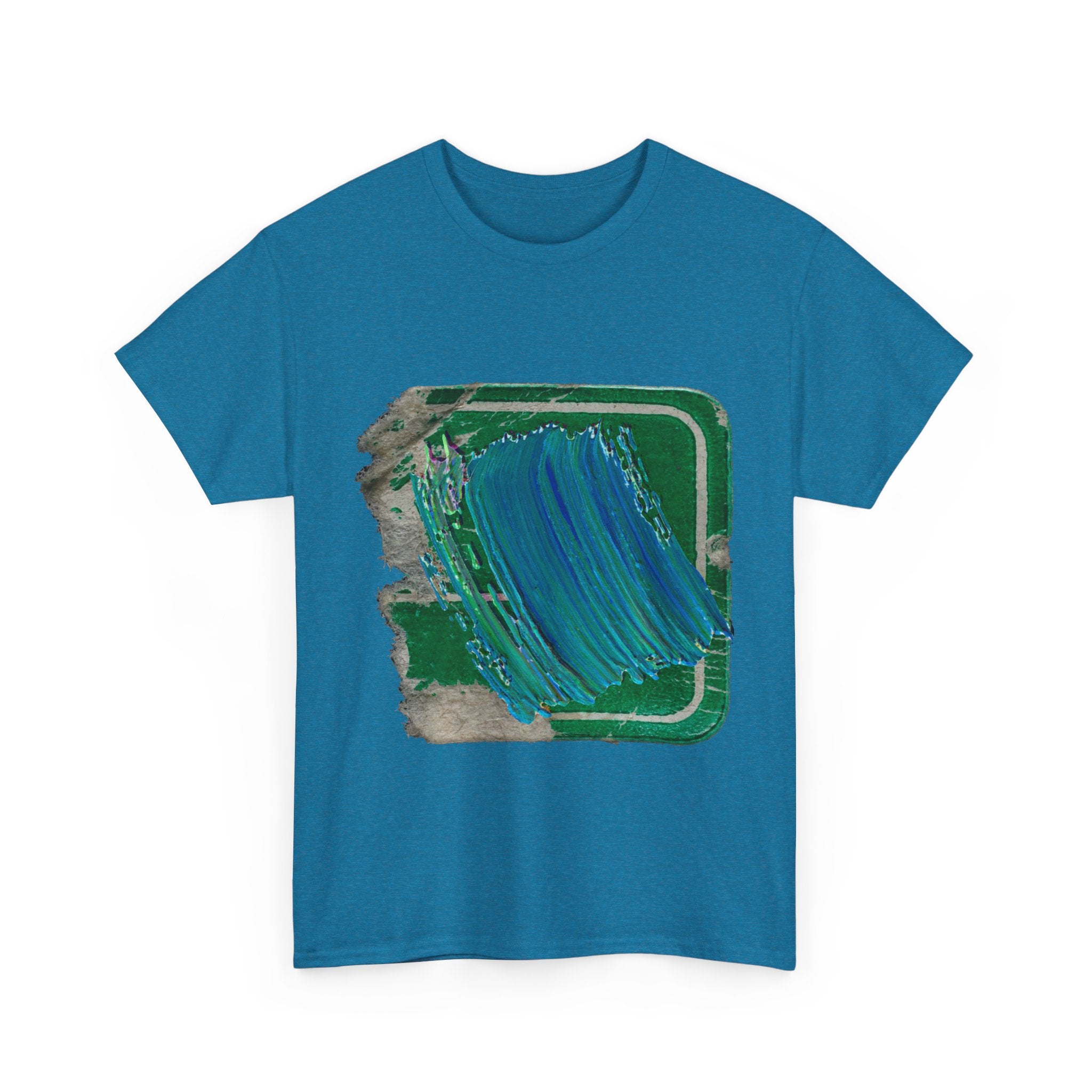 Painterly Abstract Graphic Unisex Heavy Cotton Tee - Casual Art Style Shirt