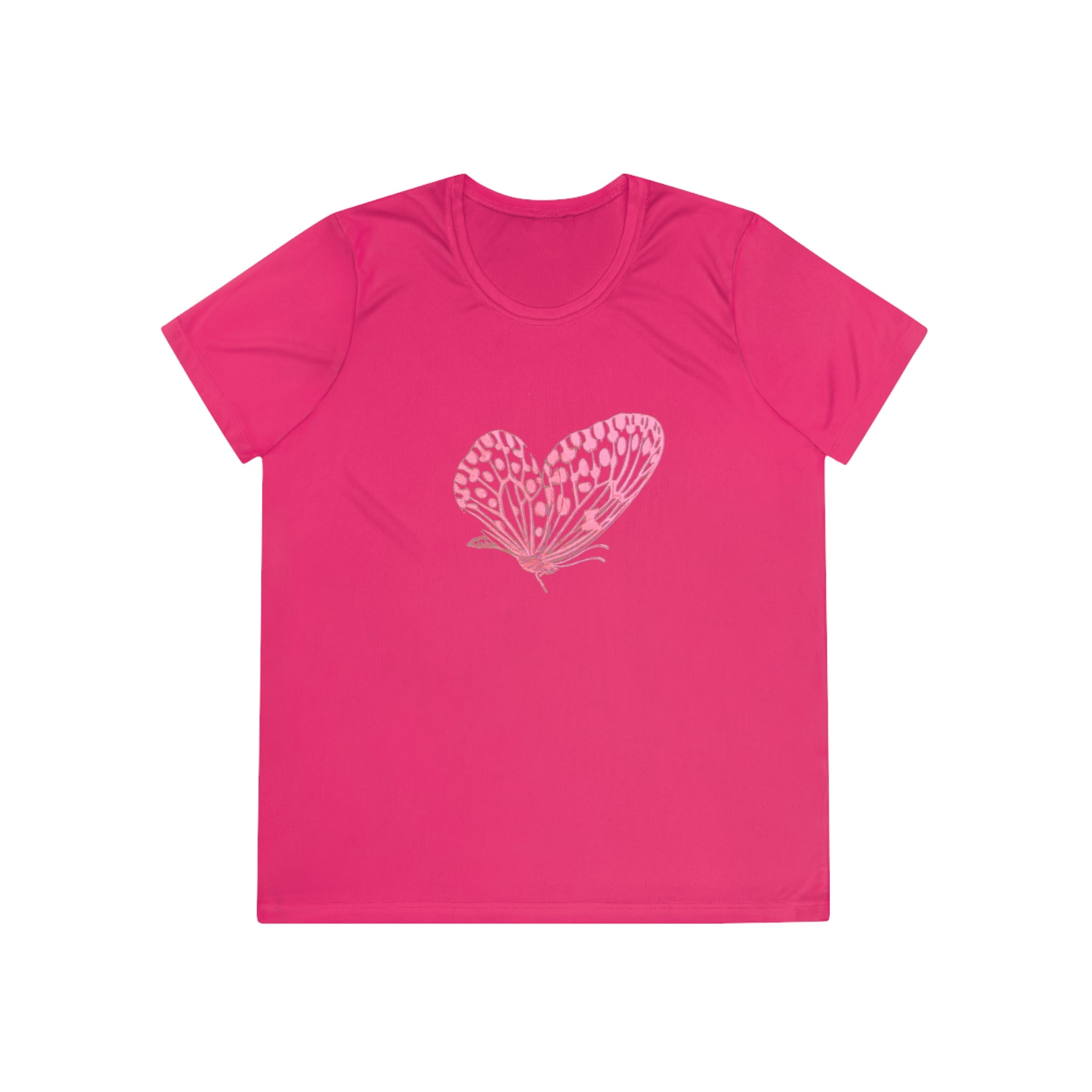 Butterfly Heart Ladies Tee - Soft & Stylish Activewear for Sports and Everyday Comfort