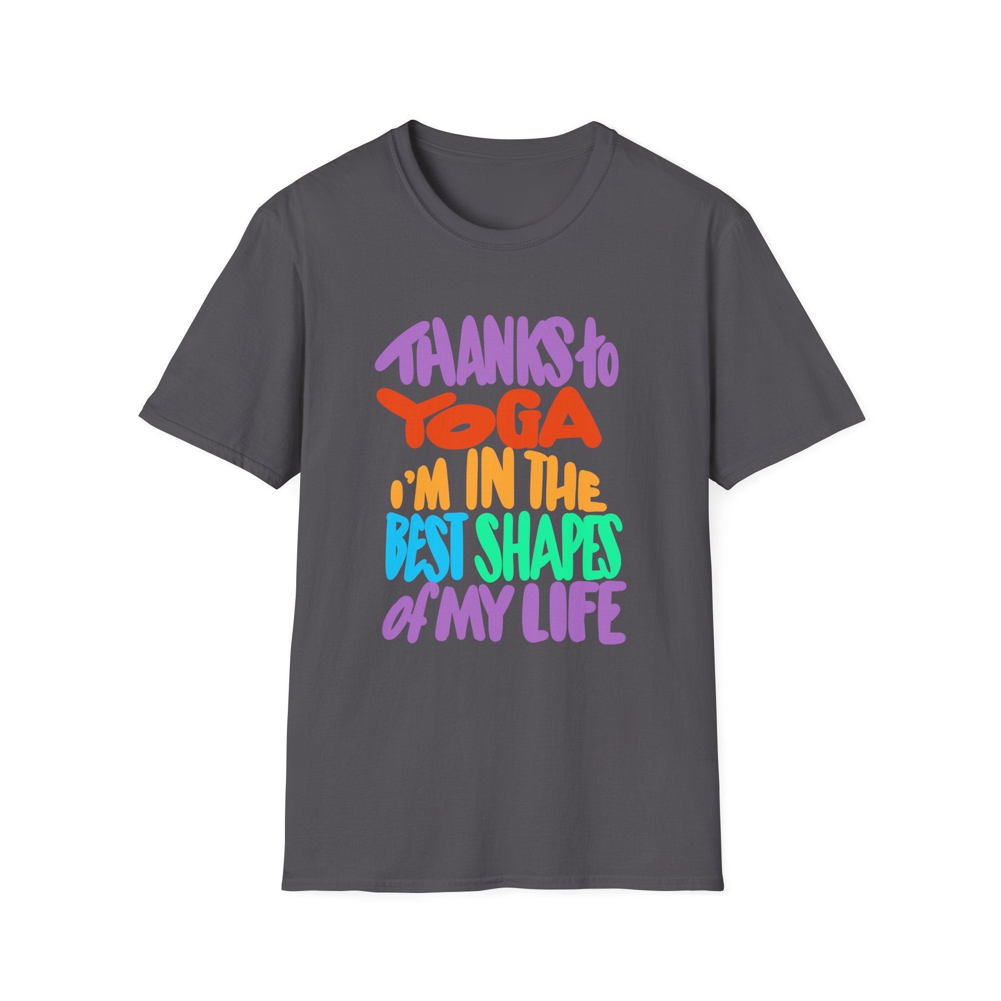 Thanks To Yoga Unisex Softstyle T-Shirt - Motivational Fitness Tee