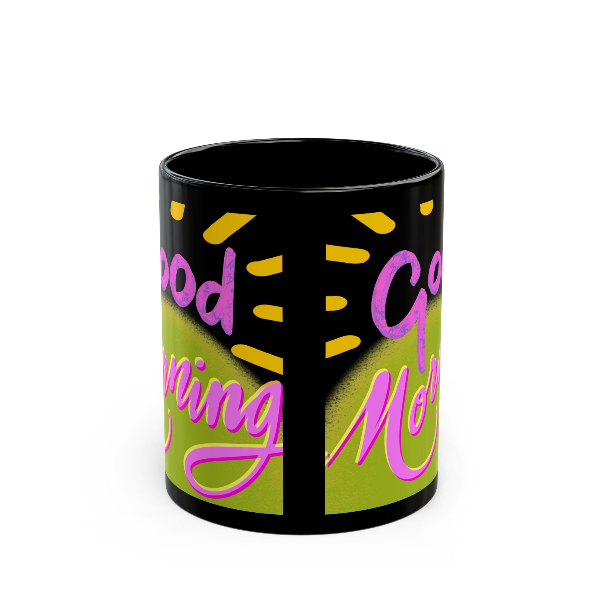 GOOD MORNING Black Mug (11oz)