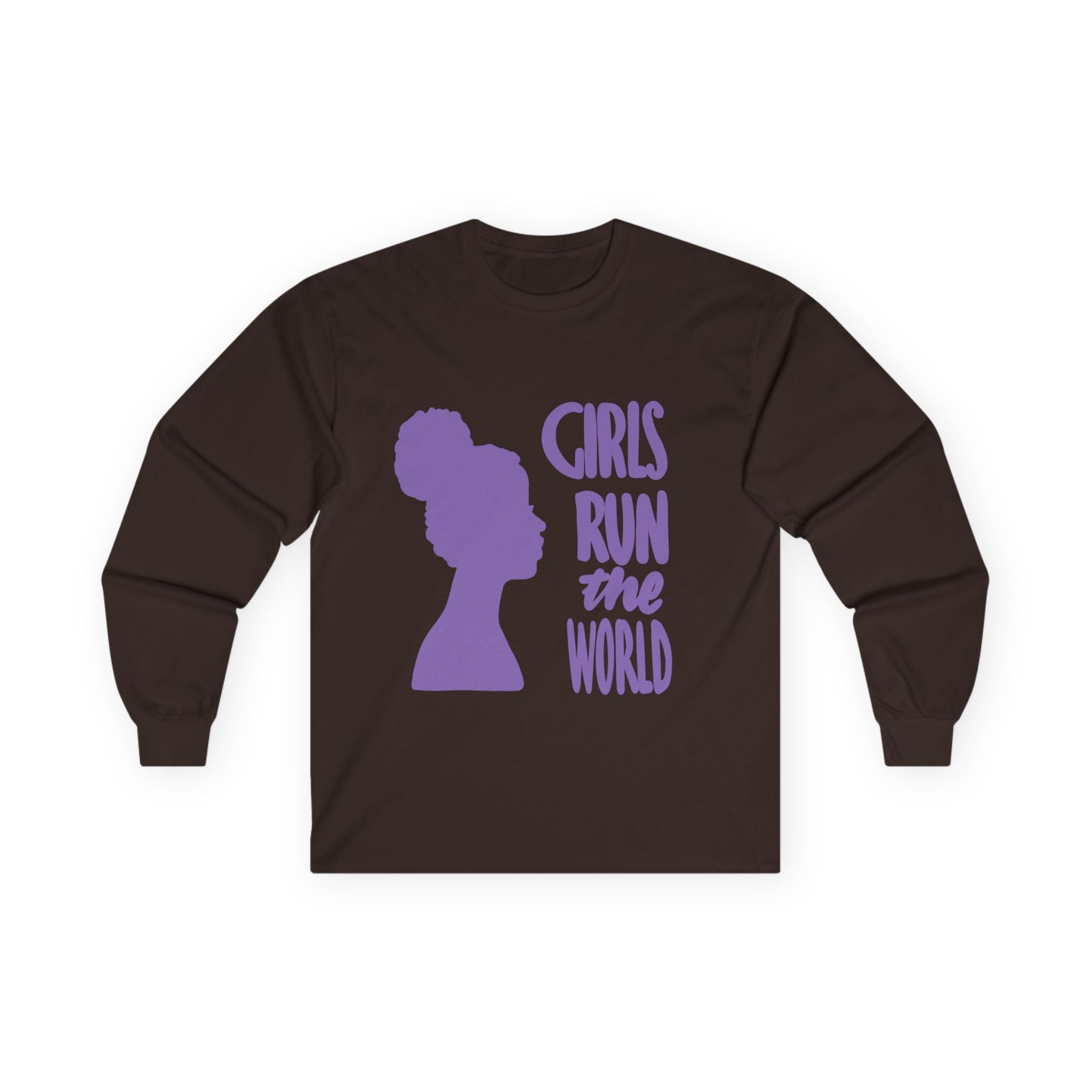 Girls Run the World Long Sleeve Tee - Empowering Unisex Cotton Shirt