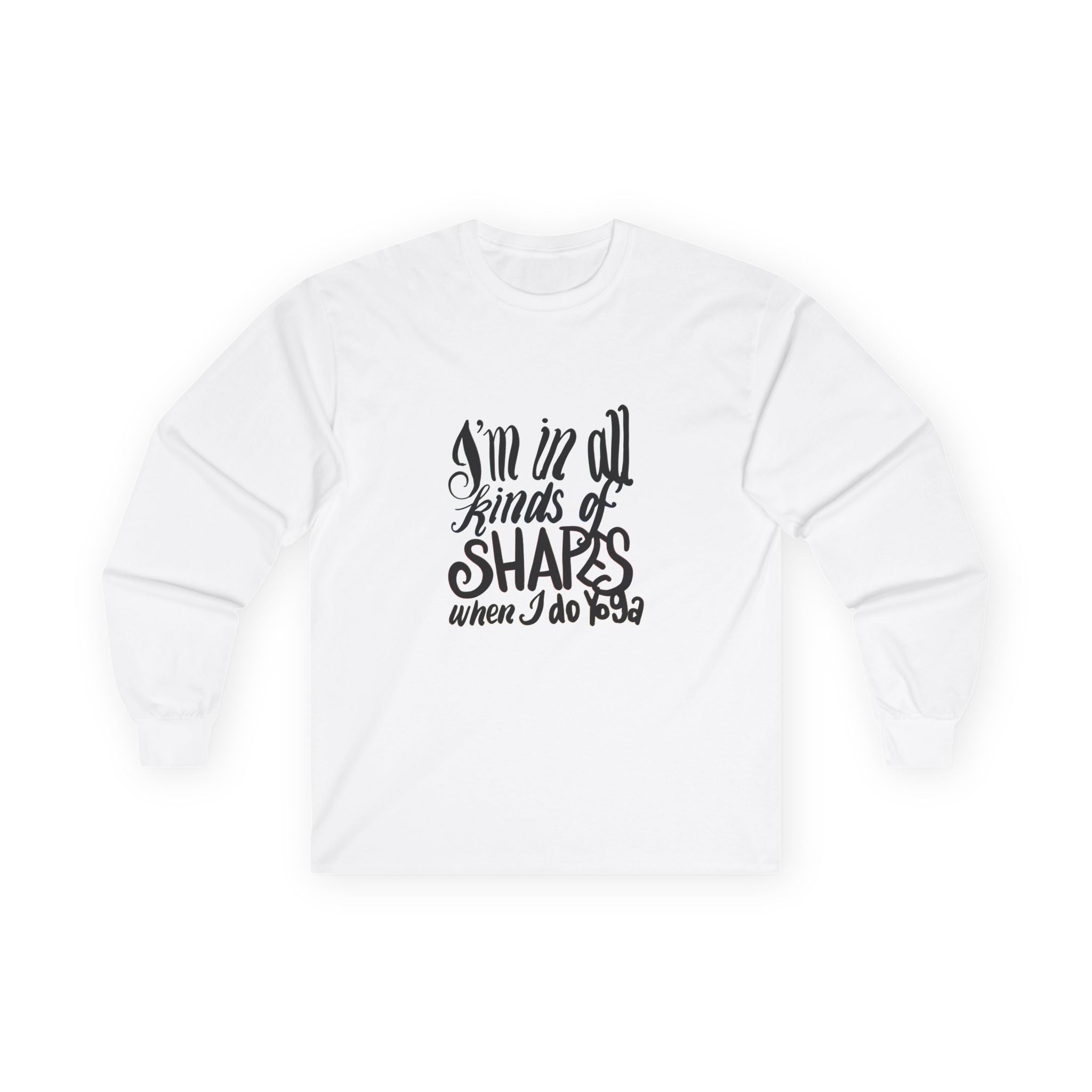 Yoga Shapes Long Sleeve Tee - Unisex Ultra Cotton Shirt for Yoga Enthusiasts