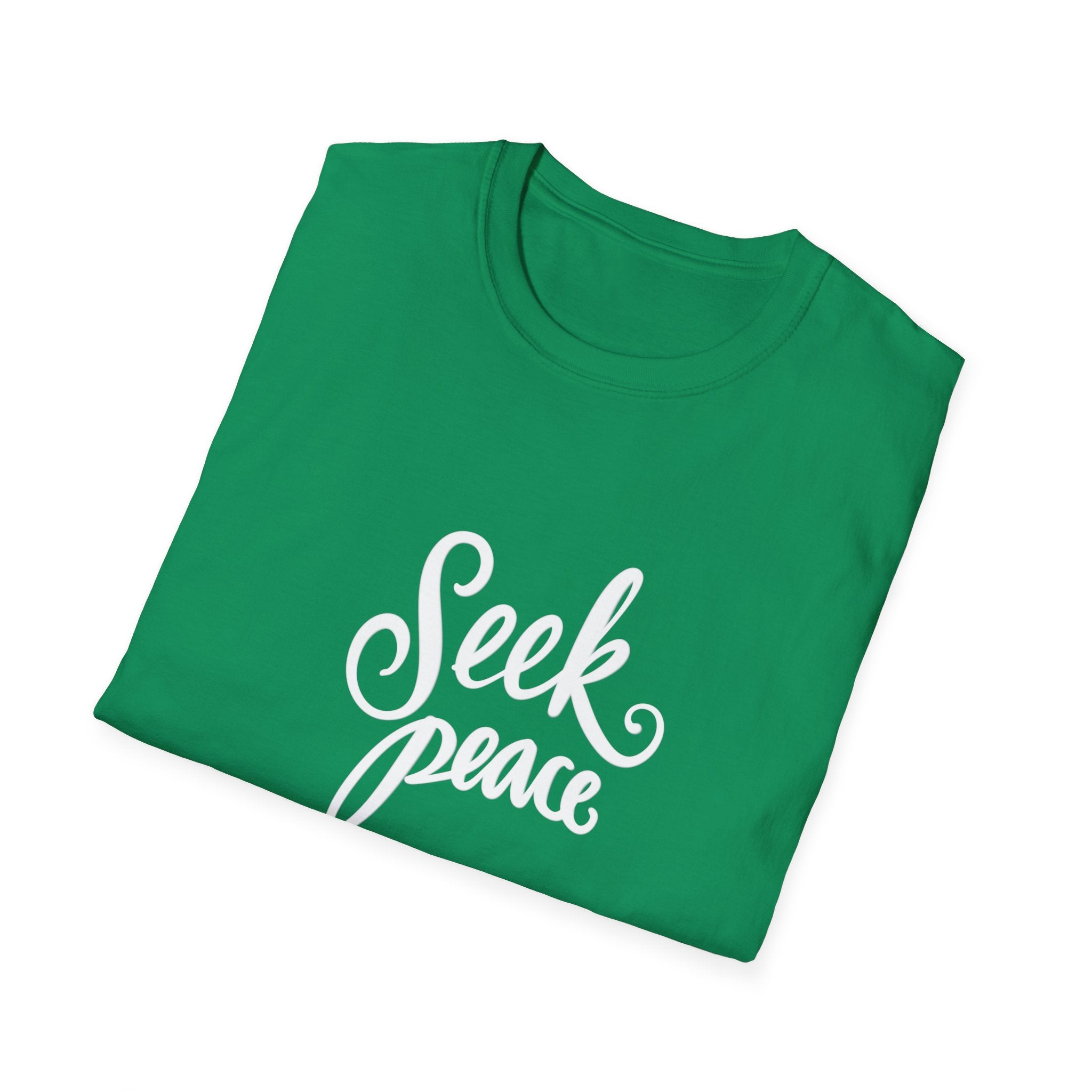 Seek Peace Unisex Softstyle T-Shirt - Vibrant Casual Wear for Mindfulness & Relaxation