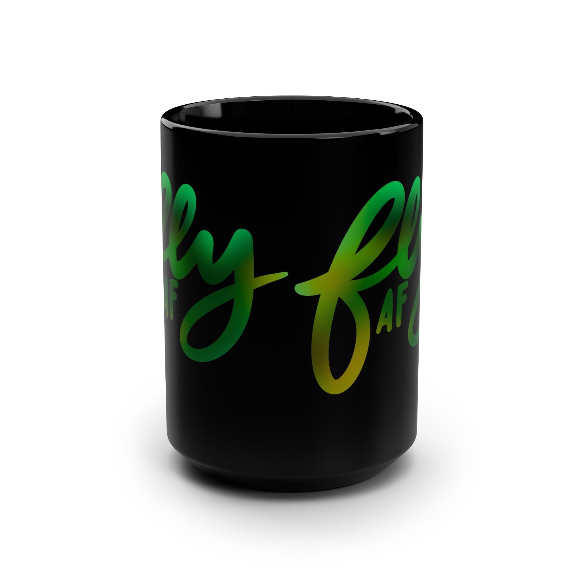 FLY AF Black Mug, 15oz