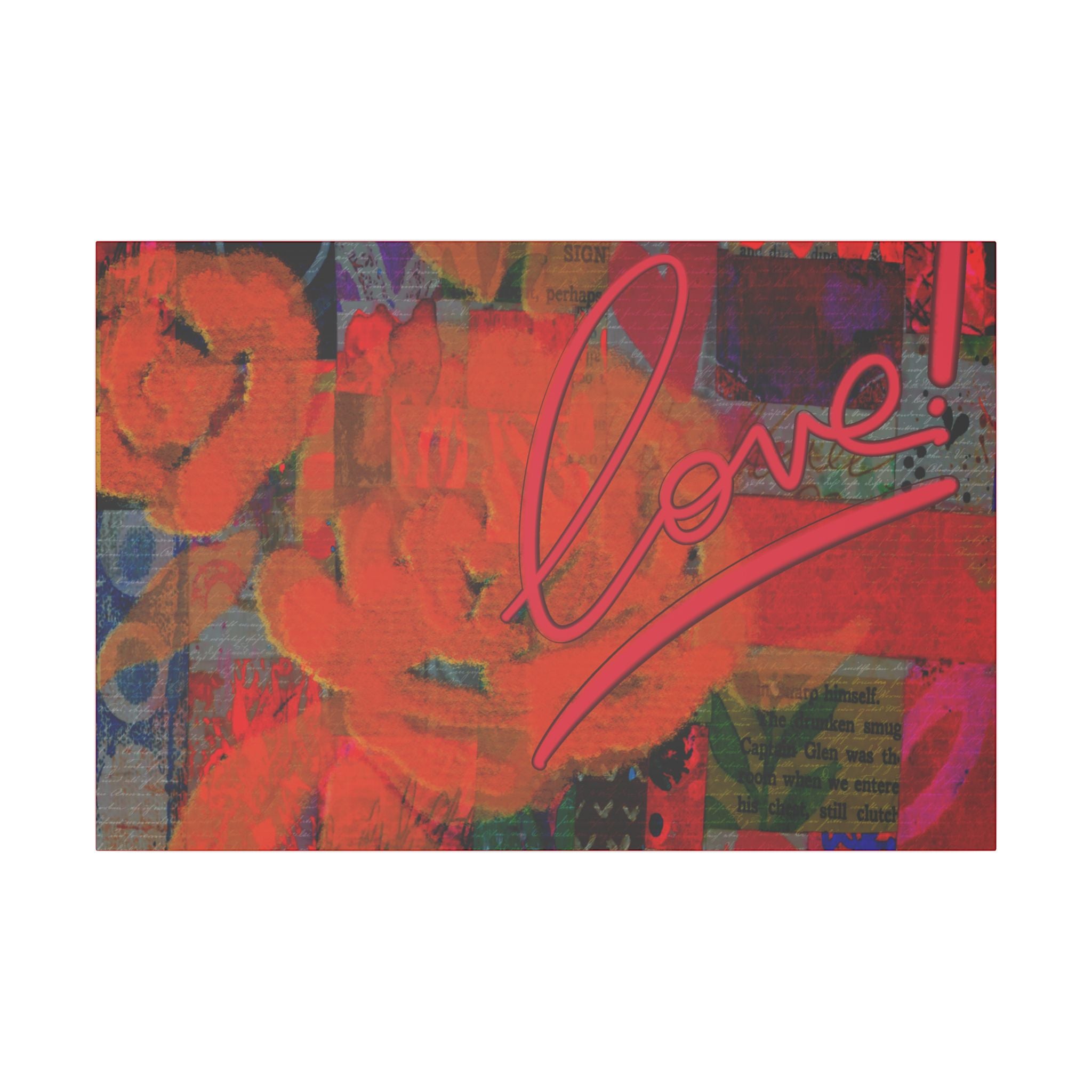 Love Inspired Giclée Canvas Print | Colorful Floral Artwork