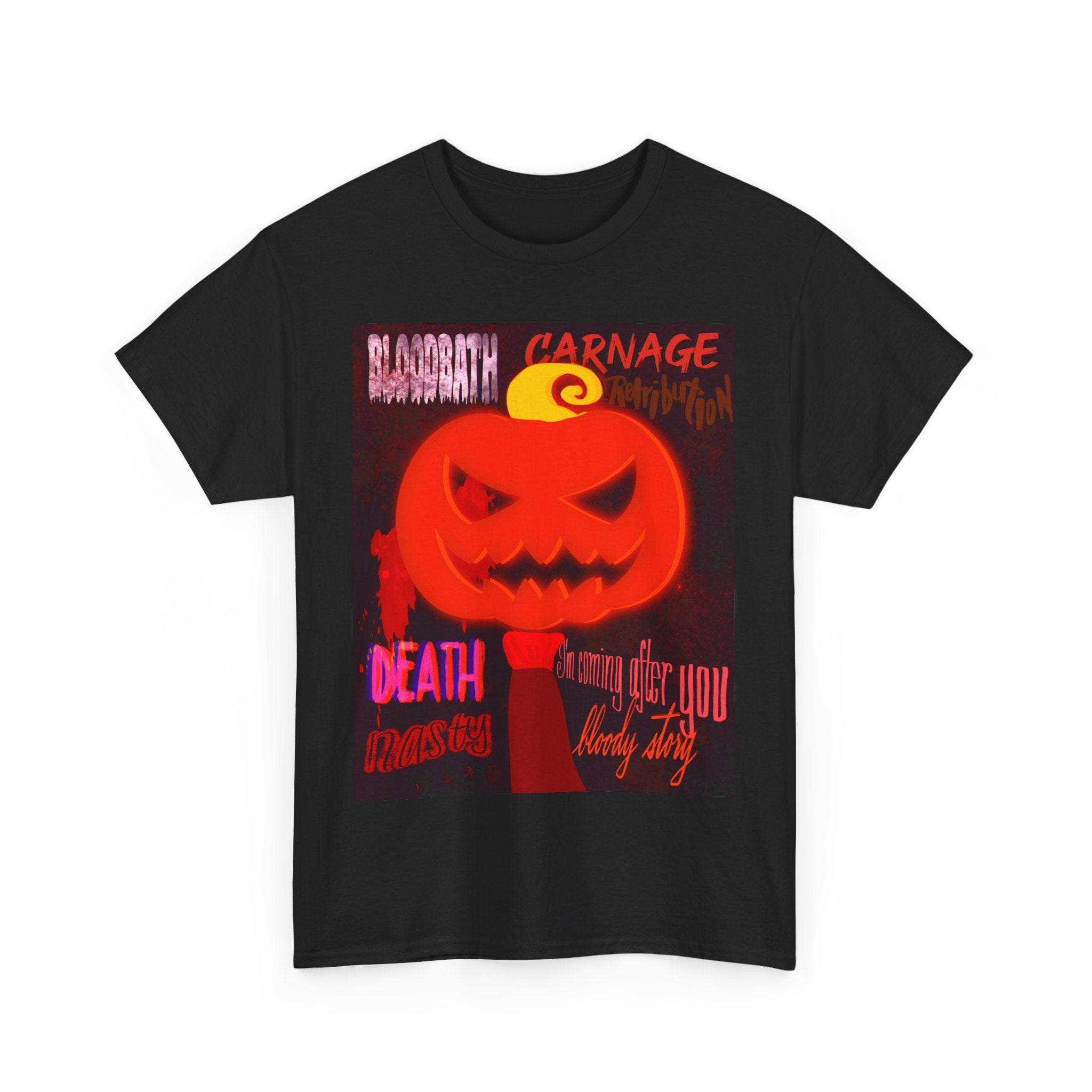 SCARY HALLOWEEN TRUMPKIN IN HIS OWN WORDS RE AMERICA Unisex Heavy Cotton Tee