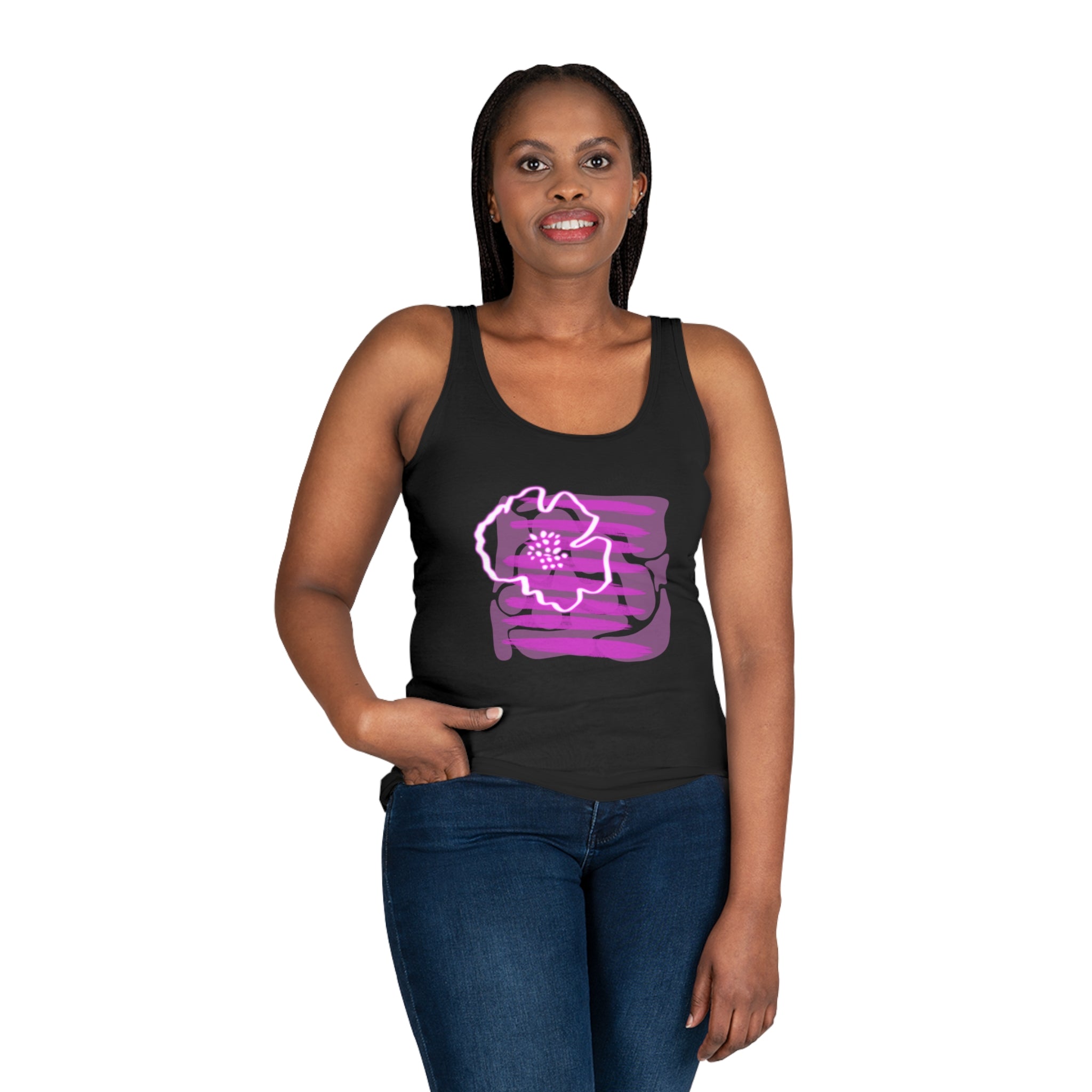 Floral Vibe Women's Tank Top - Comfortable Casual Wear for Spring & Summer