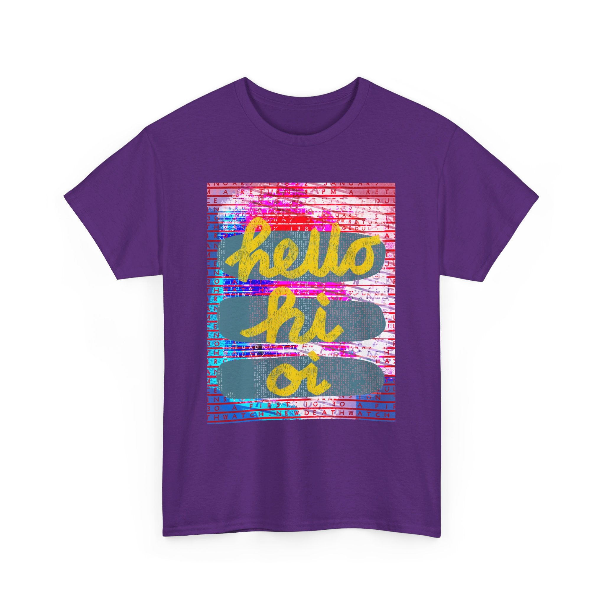 HELLO HI OI Unisex Heavy Cotton T