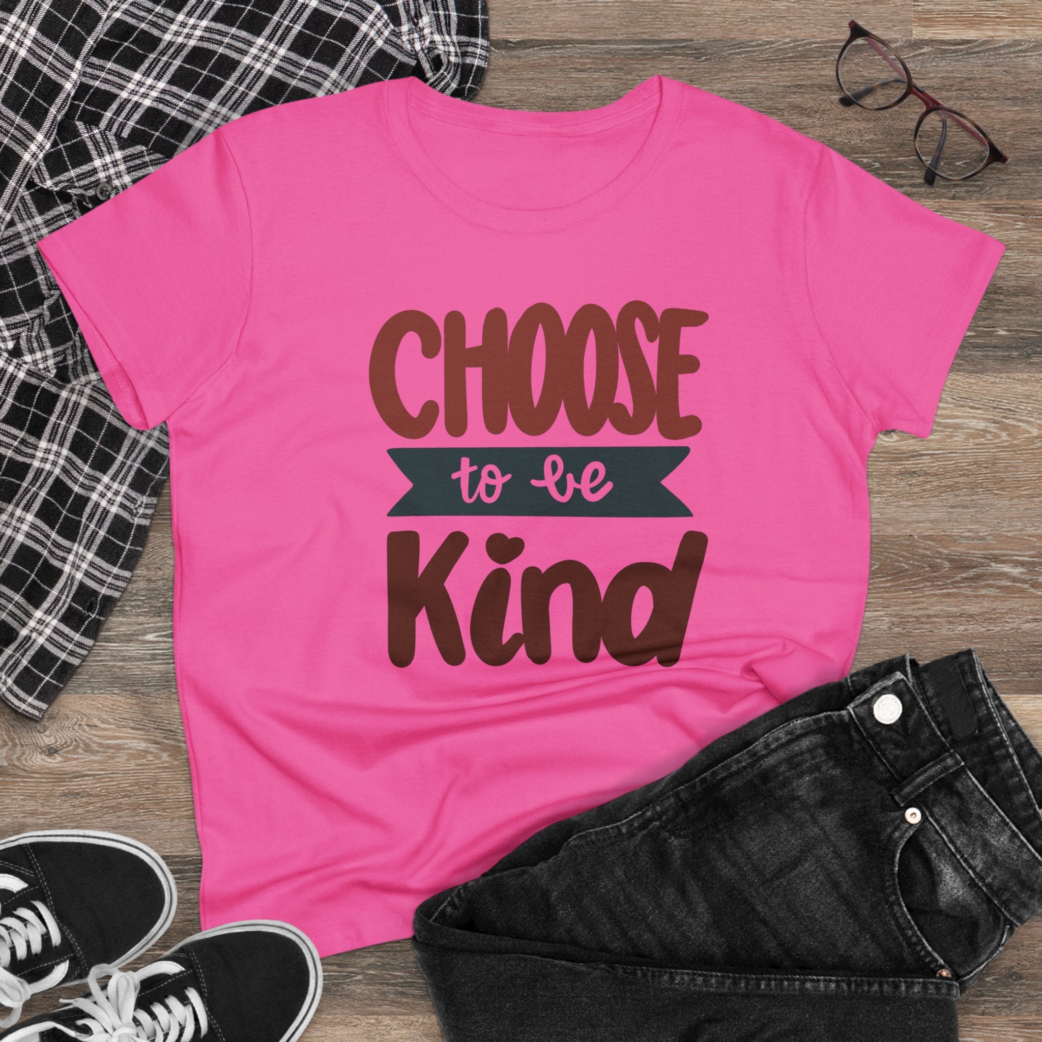 CHOOSE TO BE KIND Women's Midweight Cotton Tee