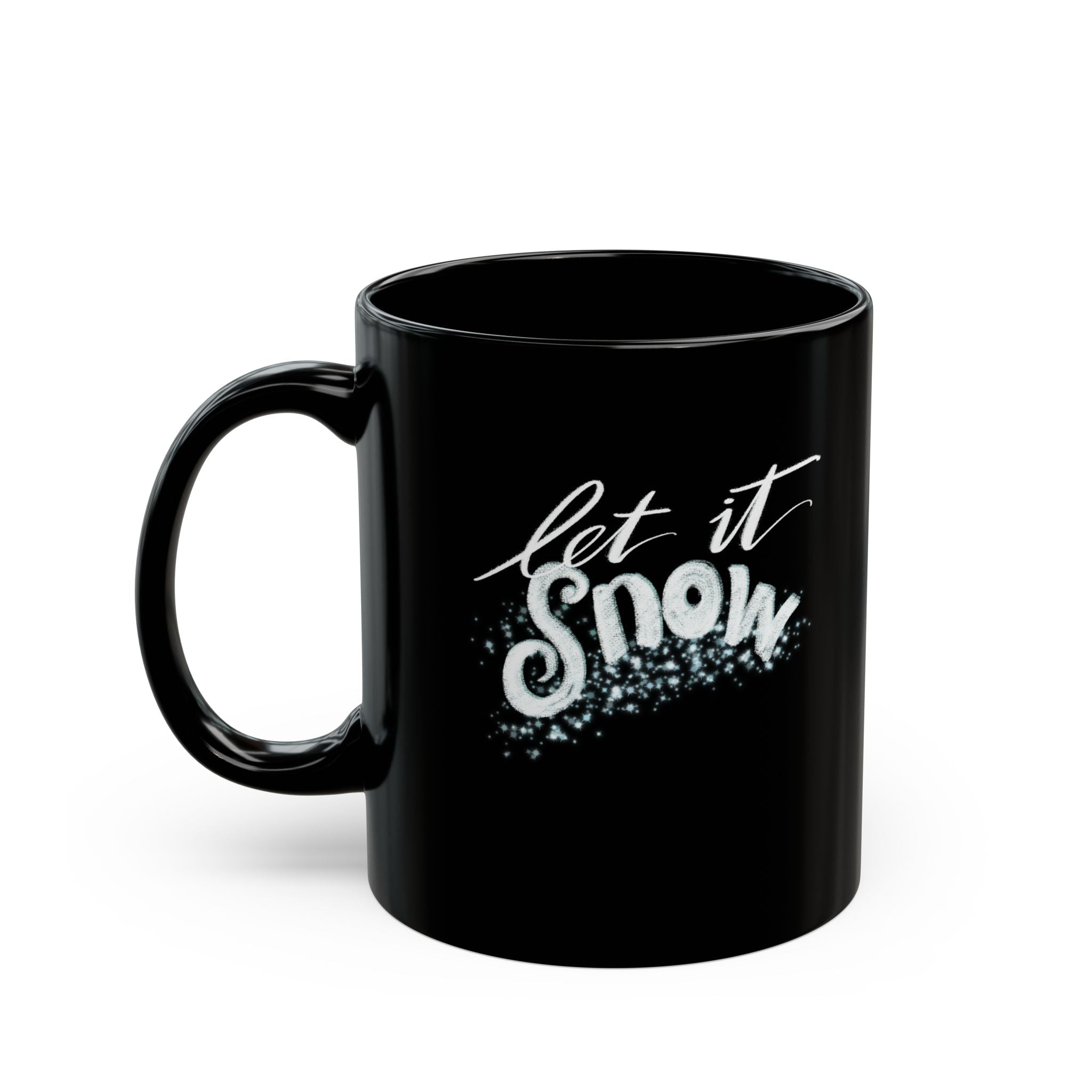 LET IT SNOW Black Mug (11oz)