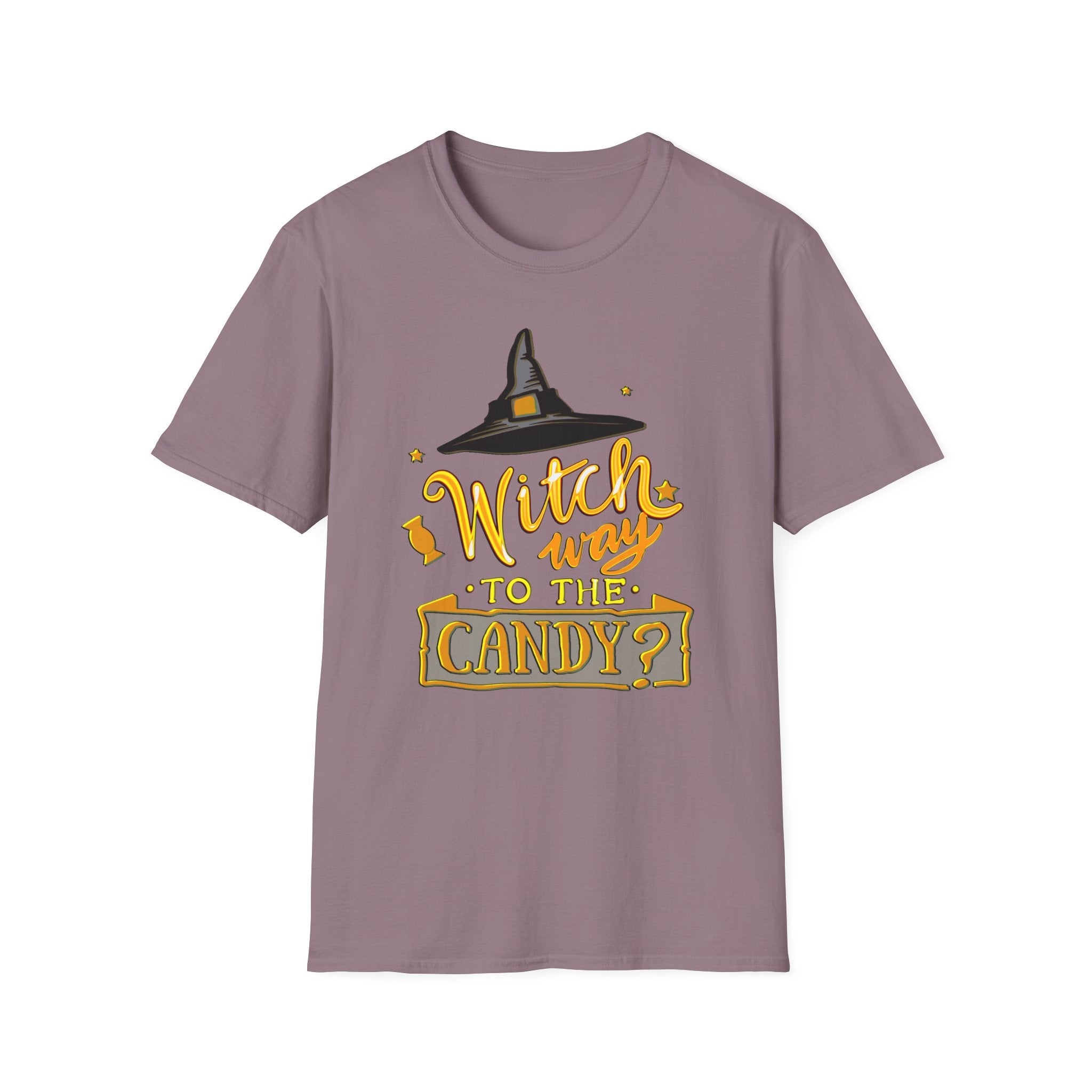 WITCH WAY TO THE CANDY? HALLOWEEN Softstyle T-Shirt