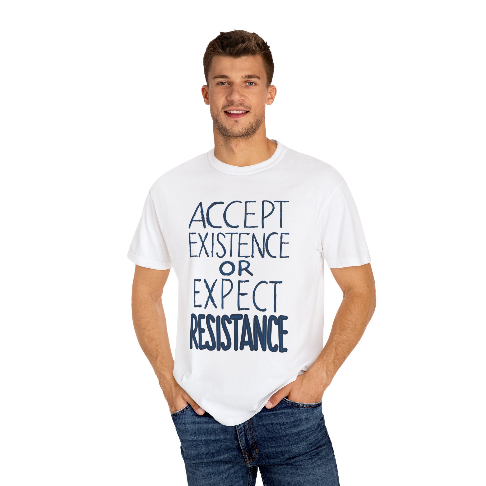 ACCEPT EXISTENCE Unisex Garment-Dyed T-shirt