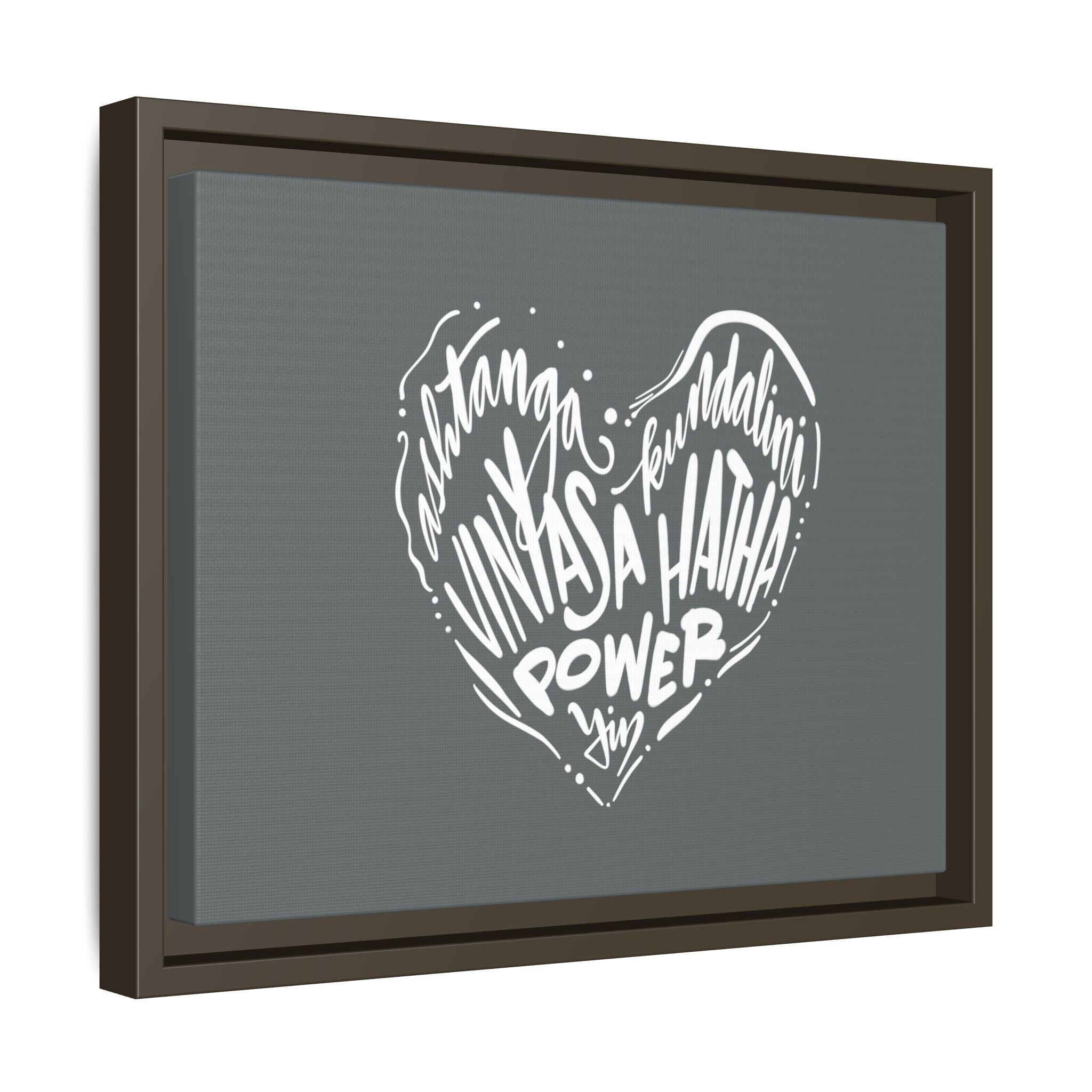 Framed Canvas Art, Inspirational Wall Decor, Yoga Styles Heart Design, Motivational Gift, Modern Home Decor, Mindfulness Art