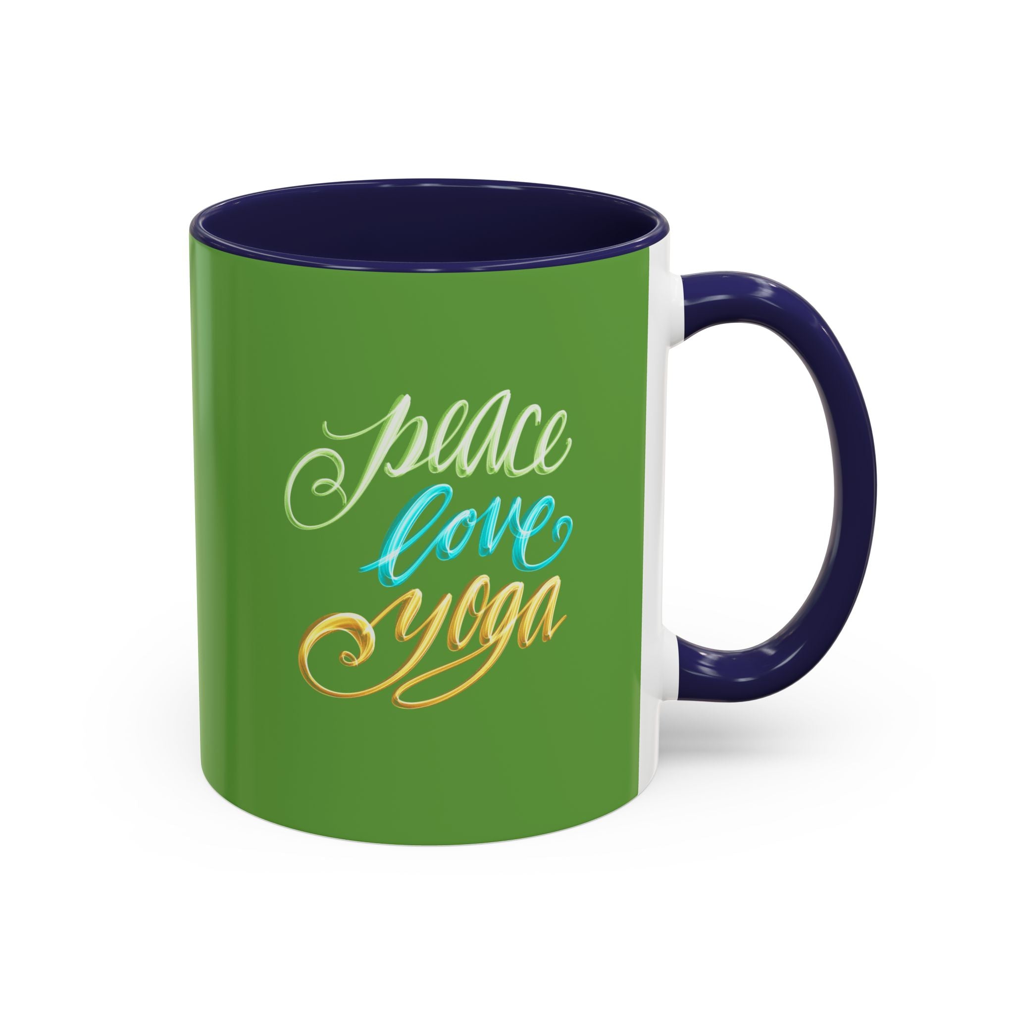 PEACE LOVE YOGA 11 oz Coffee Mug