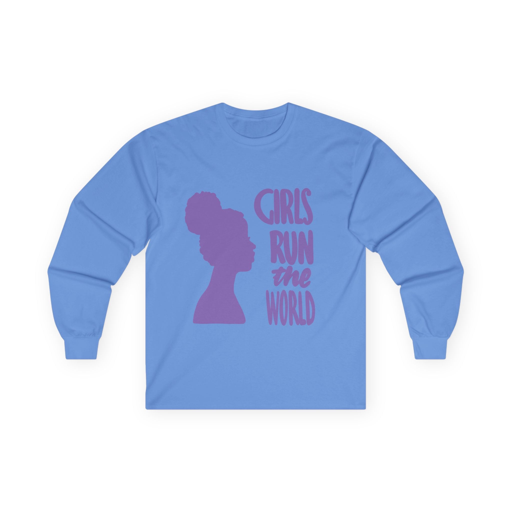 Girls Run the World Long Sleeve Tee - Empowering Unisex Cotton Shirt