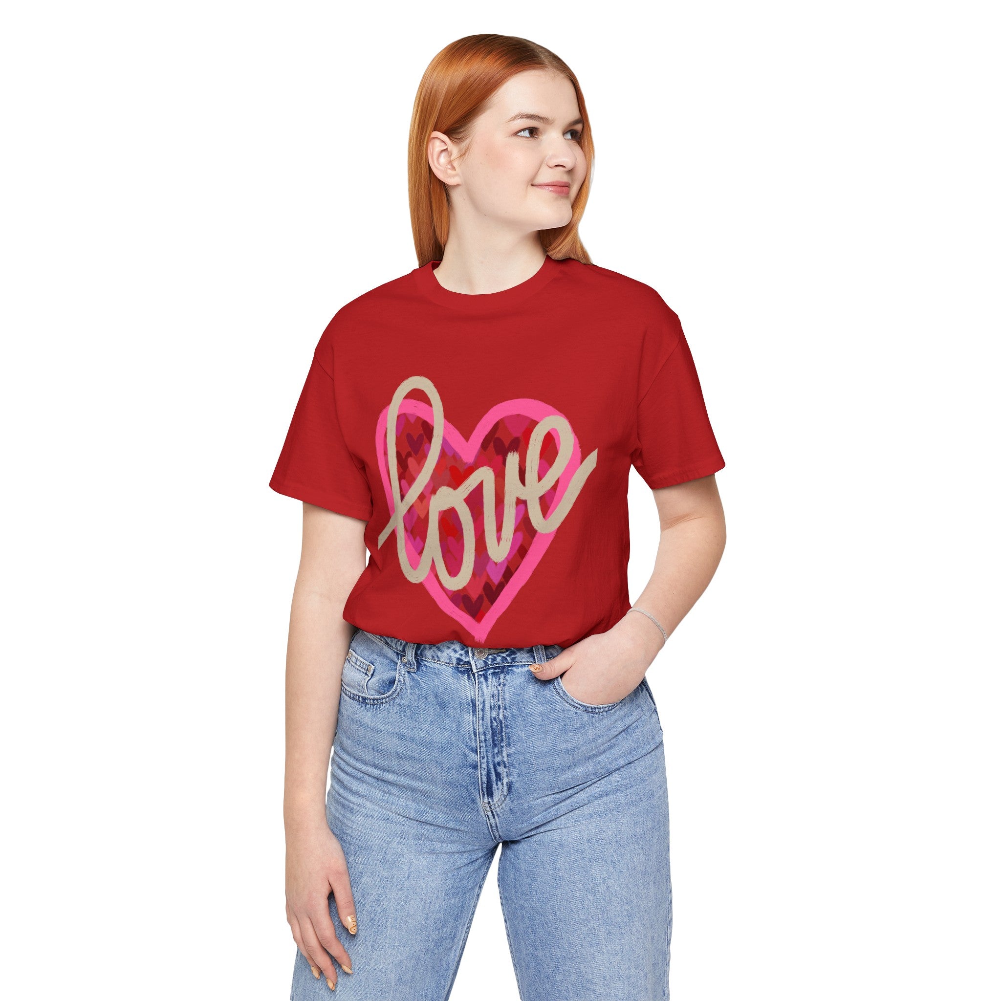 LOVE AND HEARTS Unisex Jersey Short Sleeve Tee