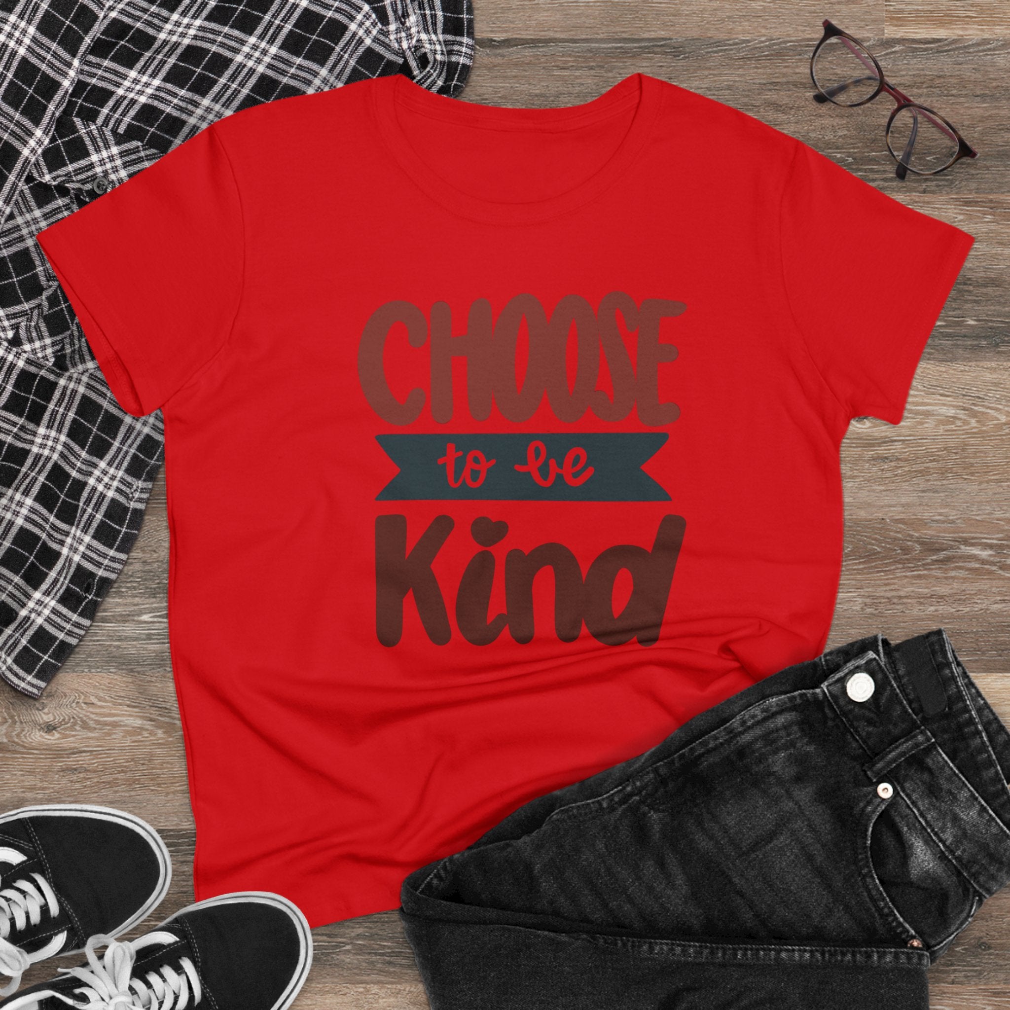 CHOOSE TO BE KIND Women's Midweight Cotton Tee