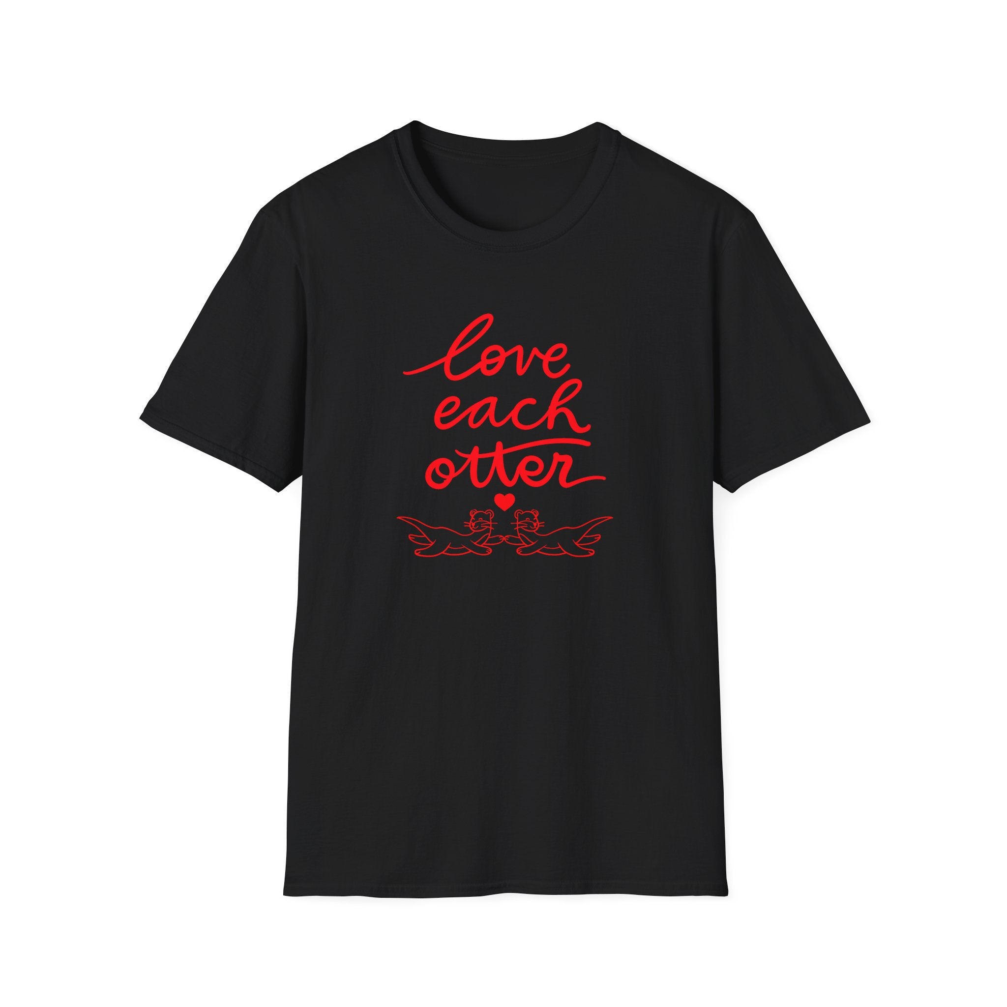 Love Each Otter T-Shirt — Cute Otter Couple Graphic Tee for Valentine’s & Gifts