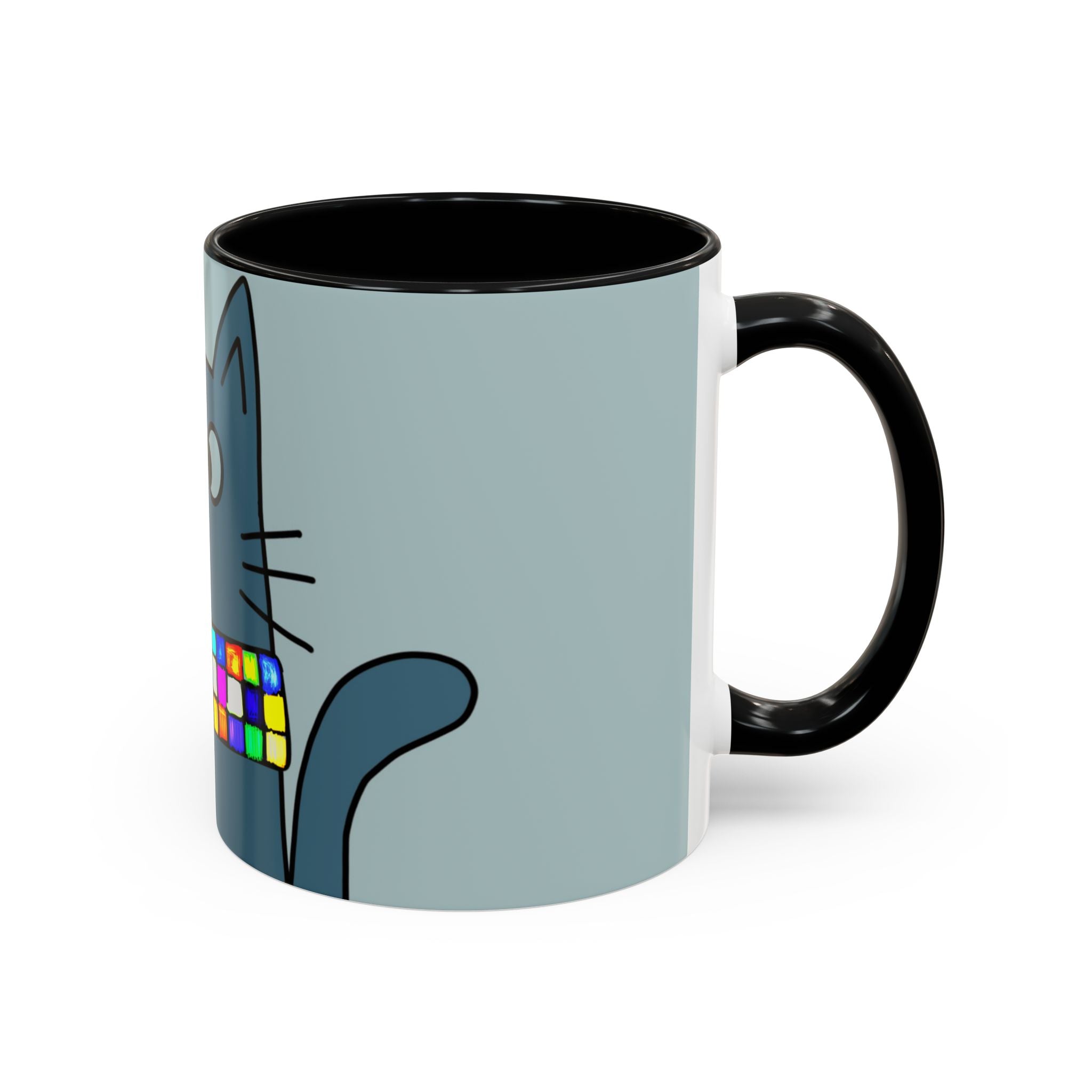 Coffee Mug - CAT WITH SCARF Design - 11oz