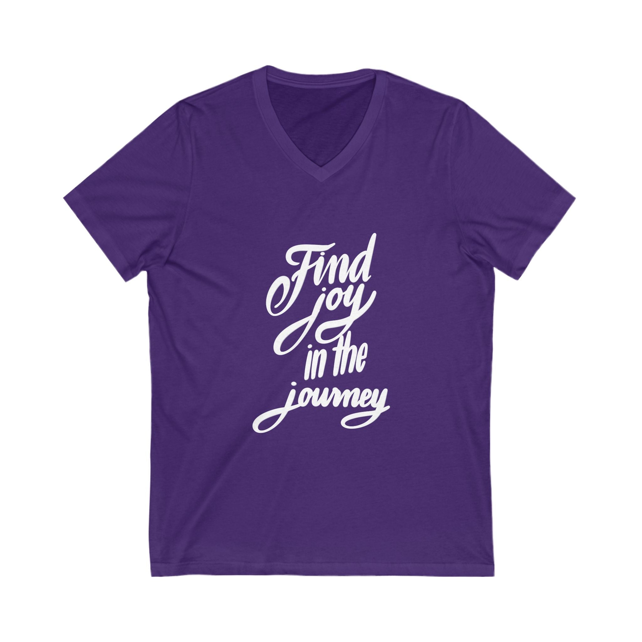 Inspirational V-Neck Tee - Find Joy in the Journey