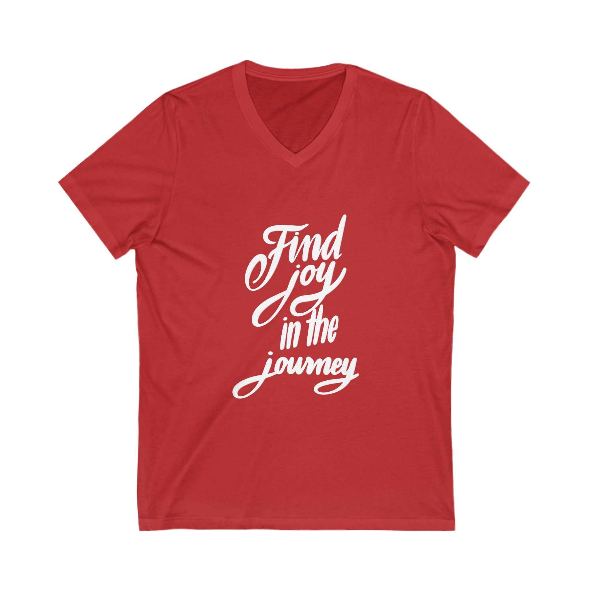 Inspirational V-Neck Tee - Find Joy in the Journey