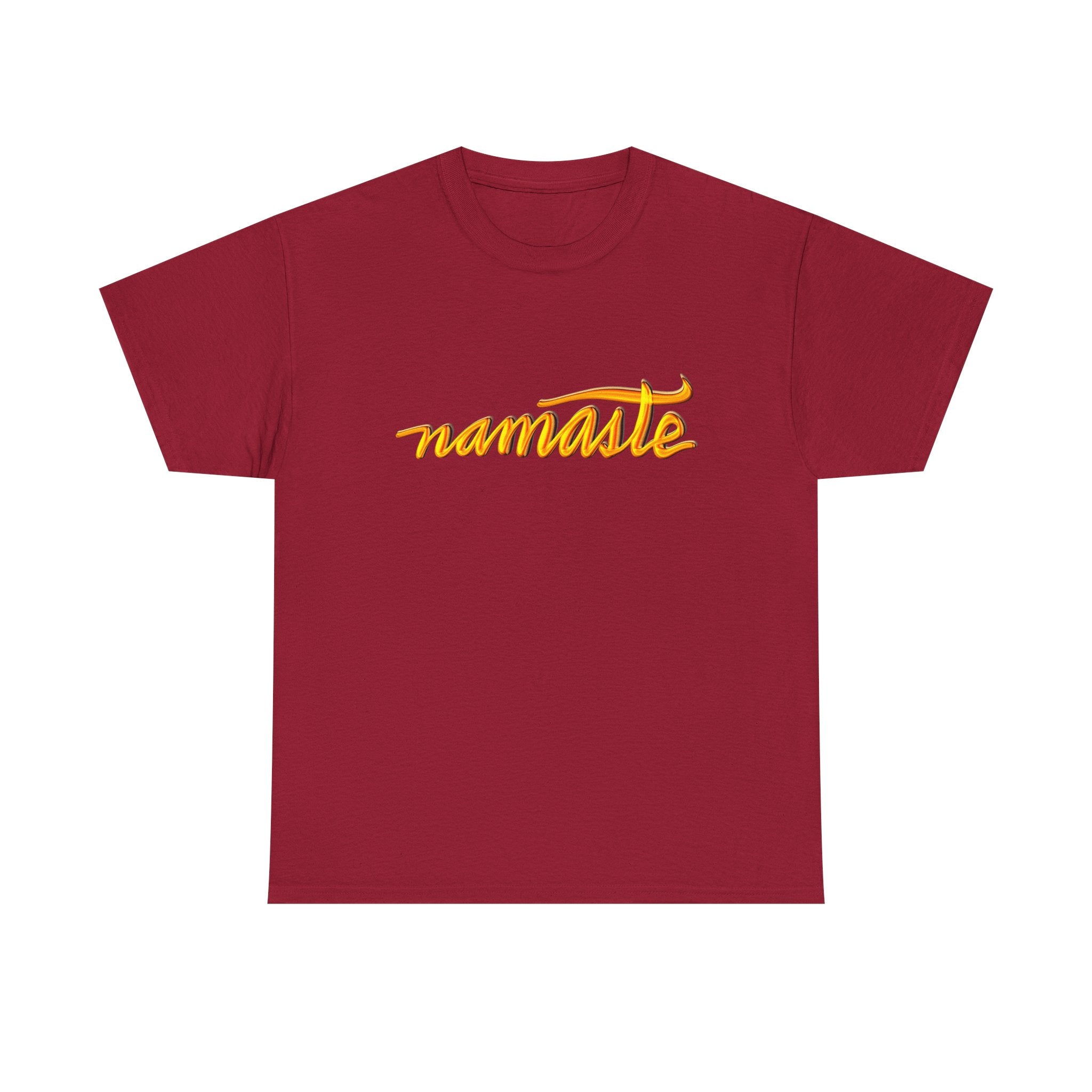 Namaste Unisex Heavy Cotton Tee - Relaxed Fit Yoga Shirt