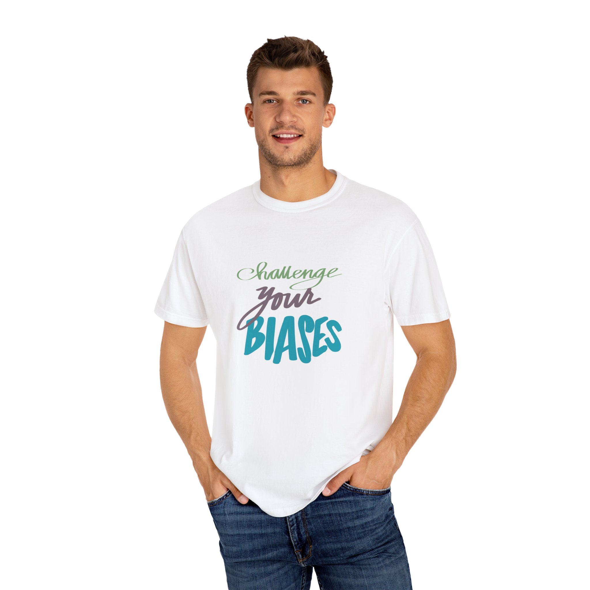 CHALLENGE BIASES Unisex Garment-Dyed T-shirt