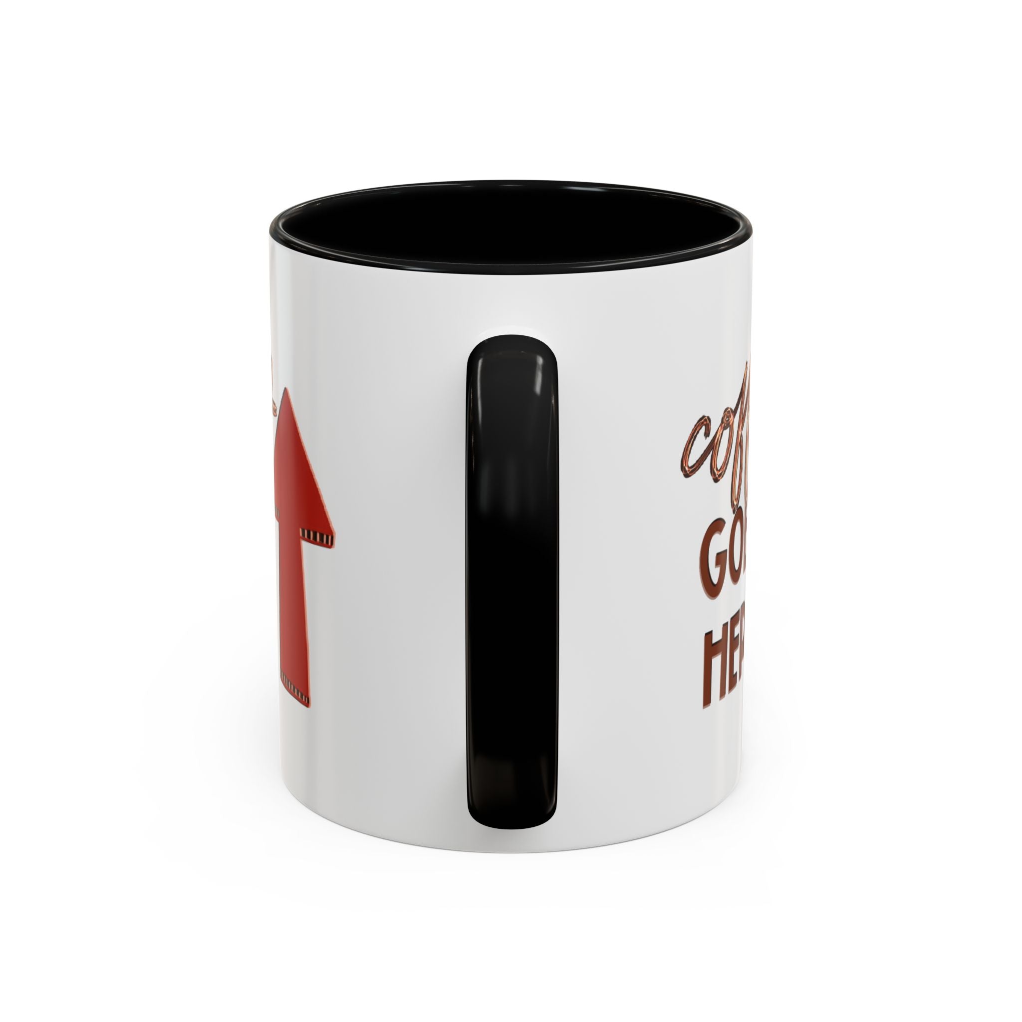 COFFEE GOES HERE Accent Coffee Mug (11 oz)