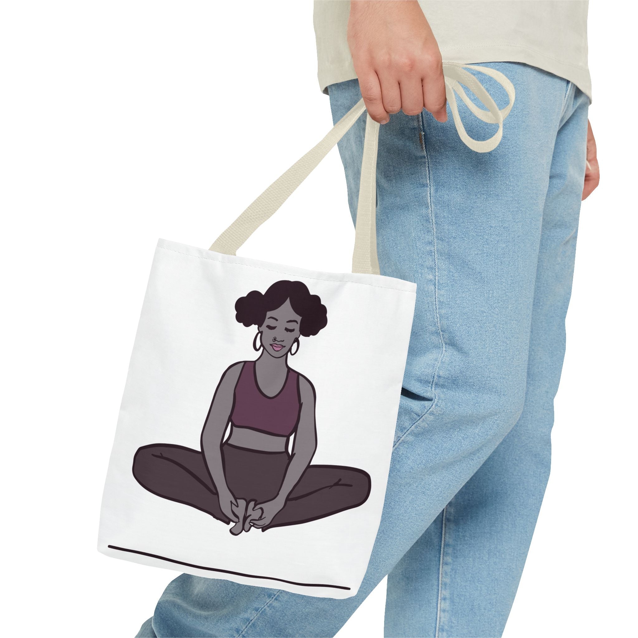 Mindfulness Tote Bag - Yoga Design for Calm & Zen