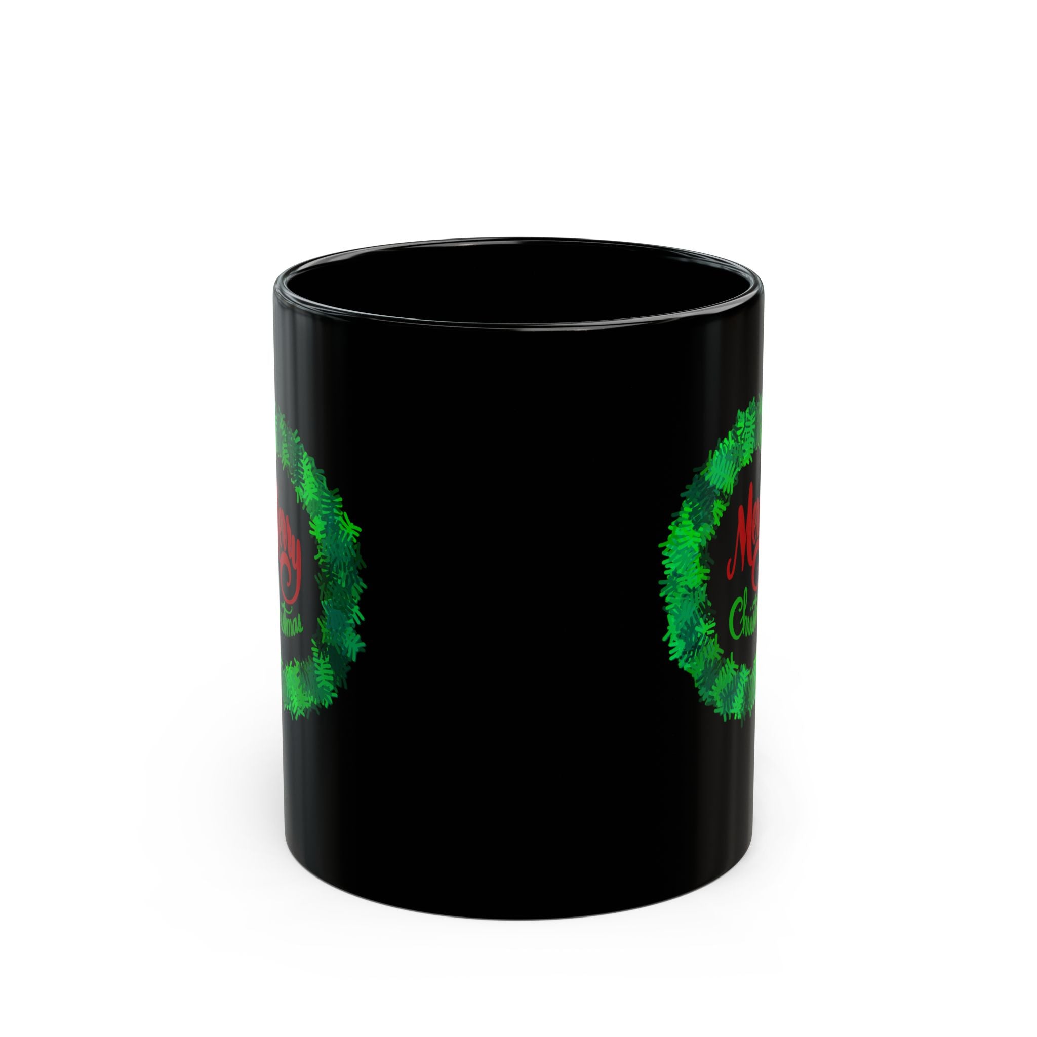 MERRY CHRISTMAS Black Mug (11oz)