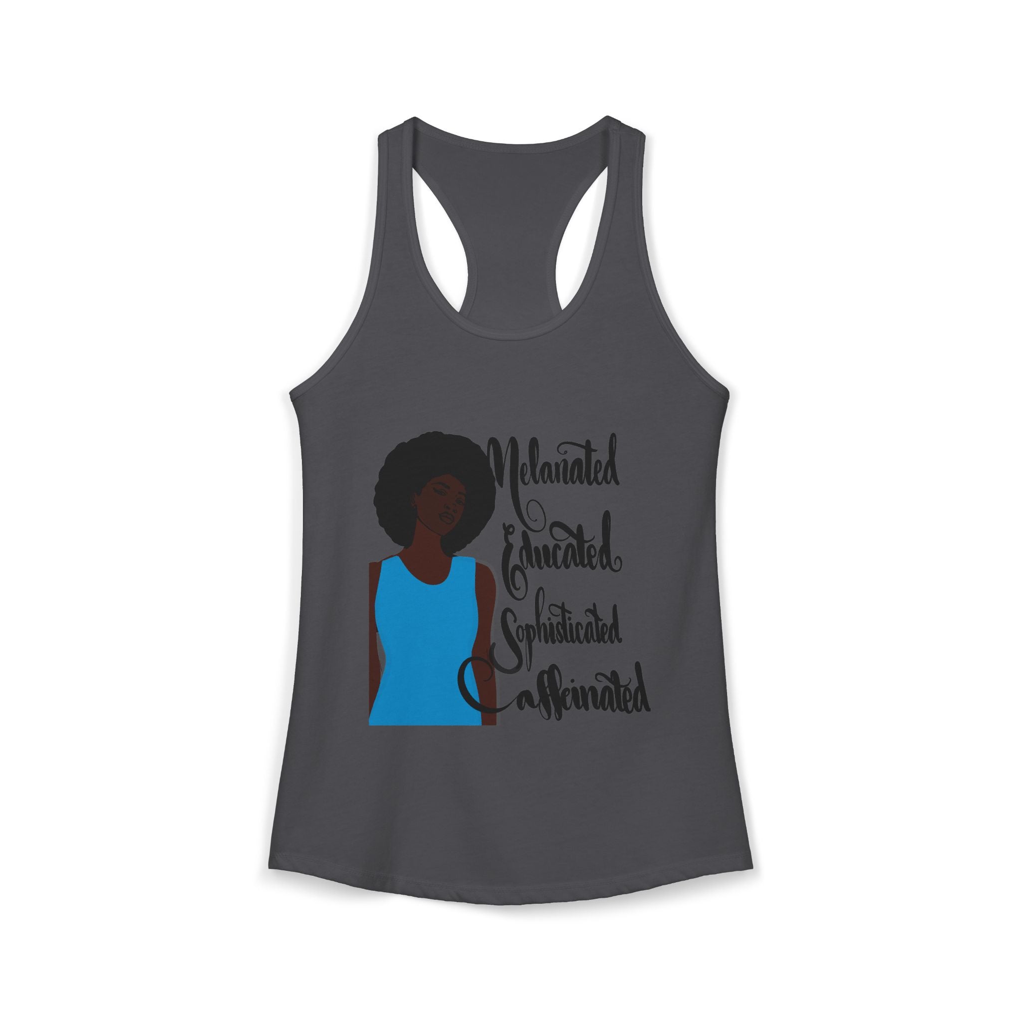 Black Woman Racerback Tank — Empowerment Graphic Tank Top
