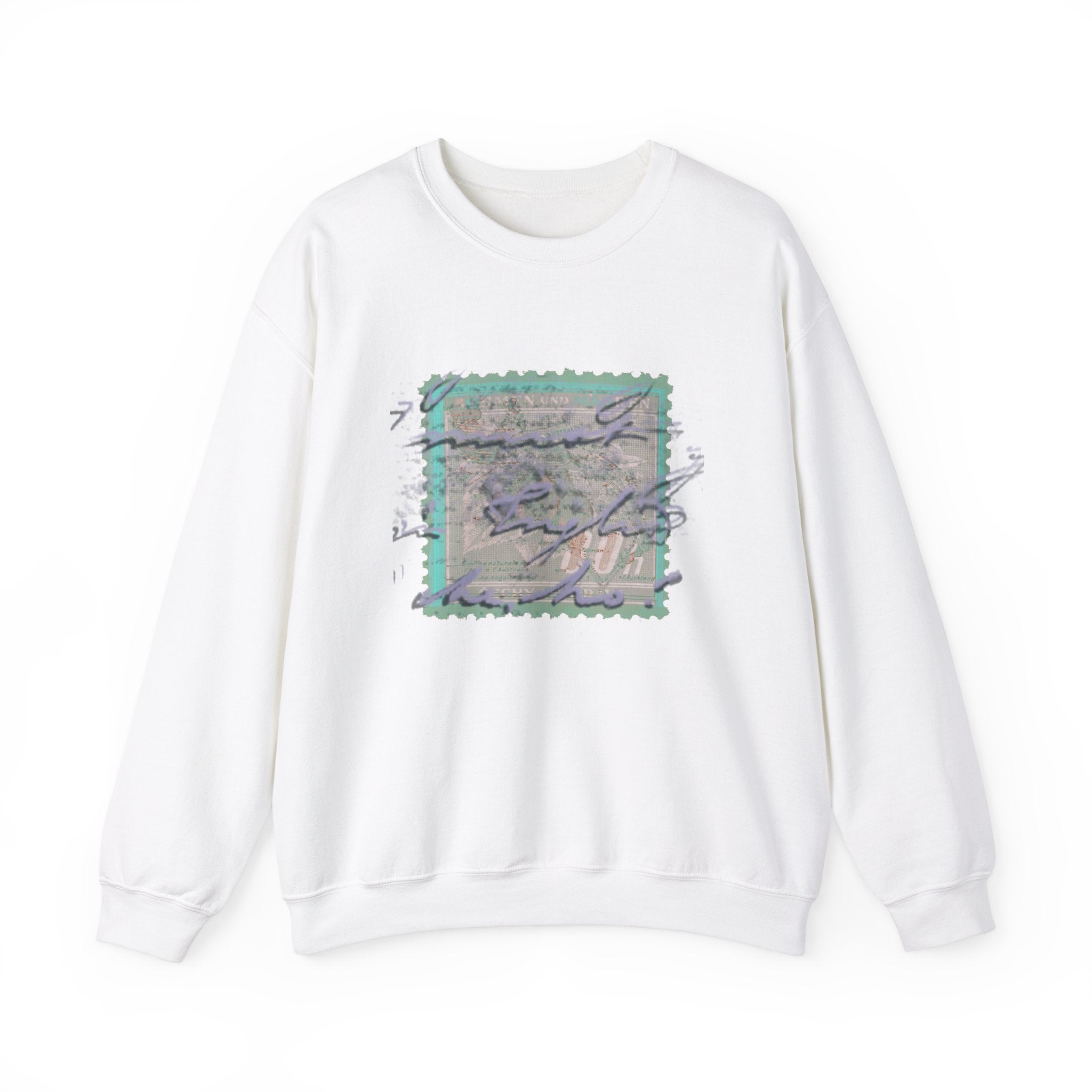 Retro Stamp Design Unisex Heavy Blend™ Crewneck Sweatshirt