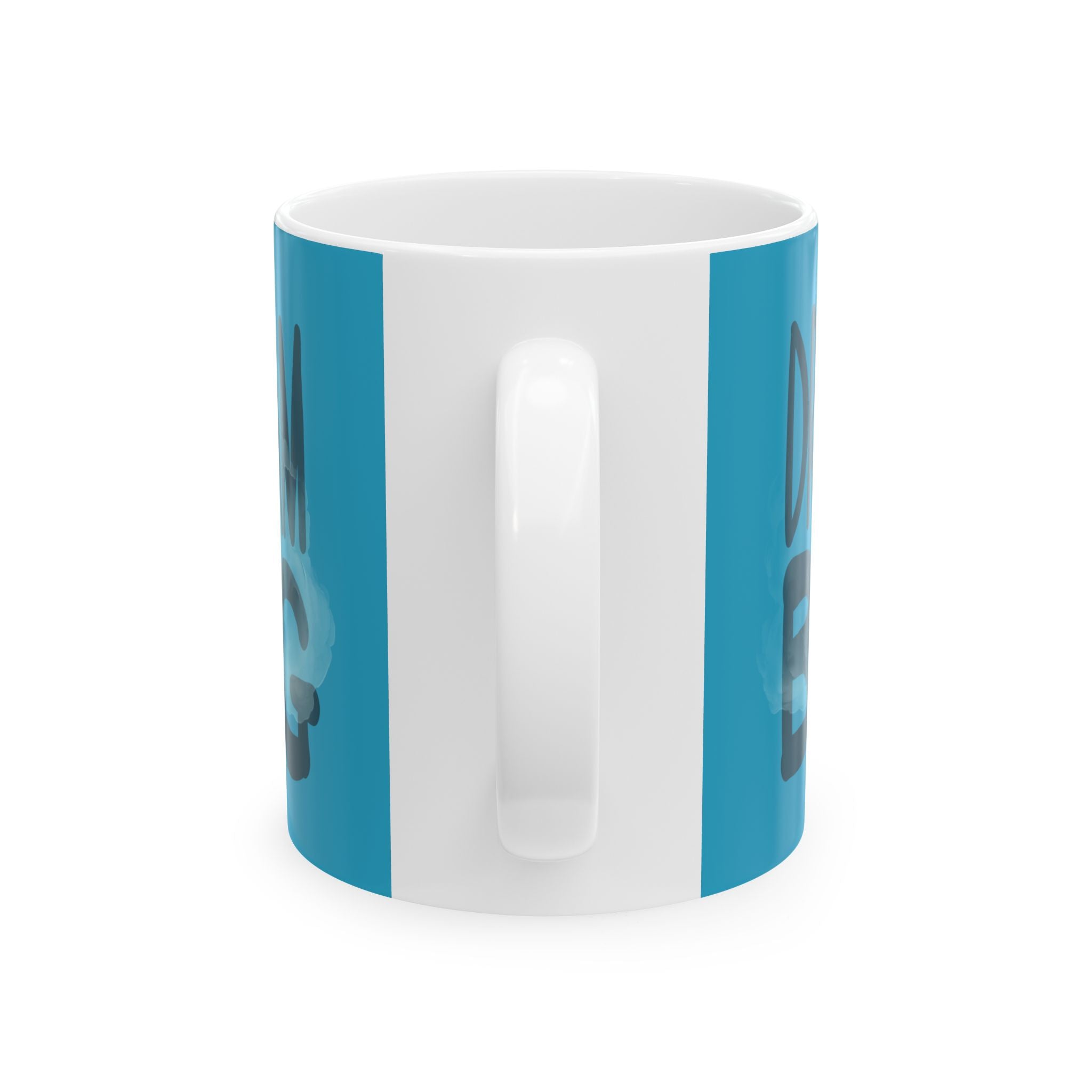 Dream Big Ceramic Mug — Inspirational Blue Coffee Cup
