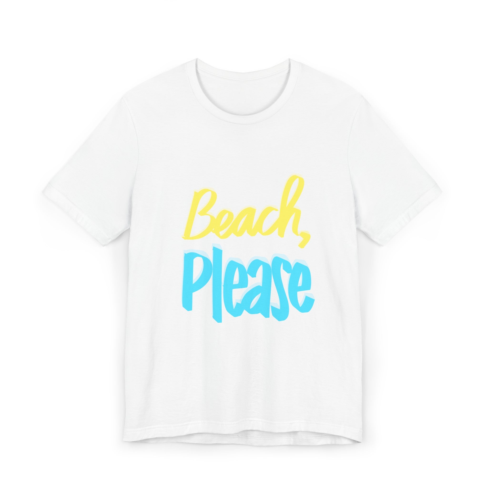 BEACH, PLEASE Unisex Jersey Short Sleeve Tee