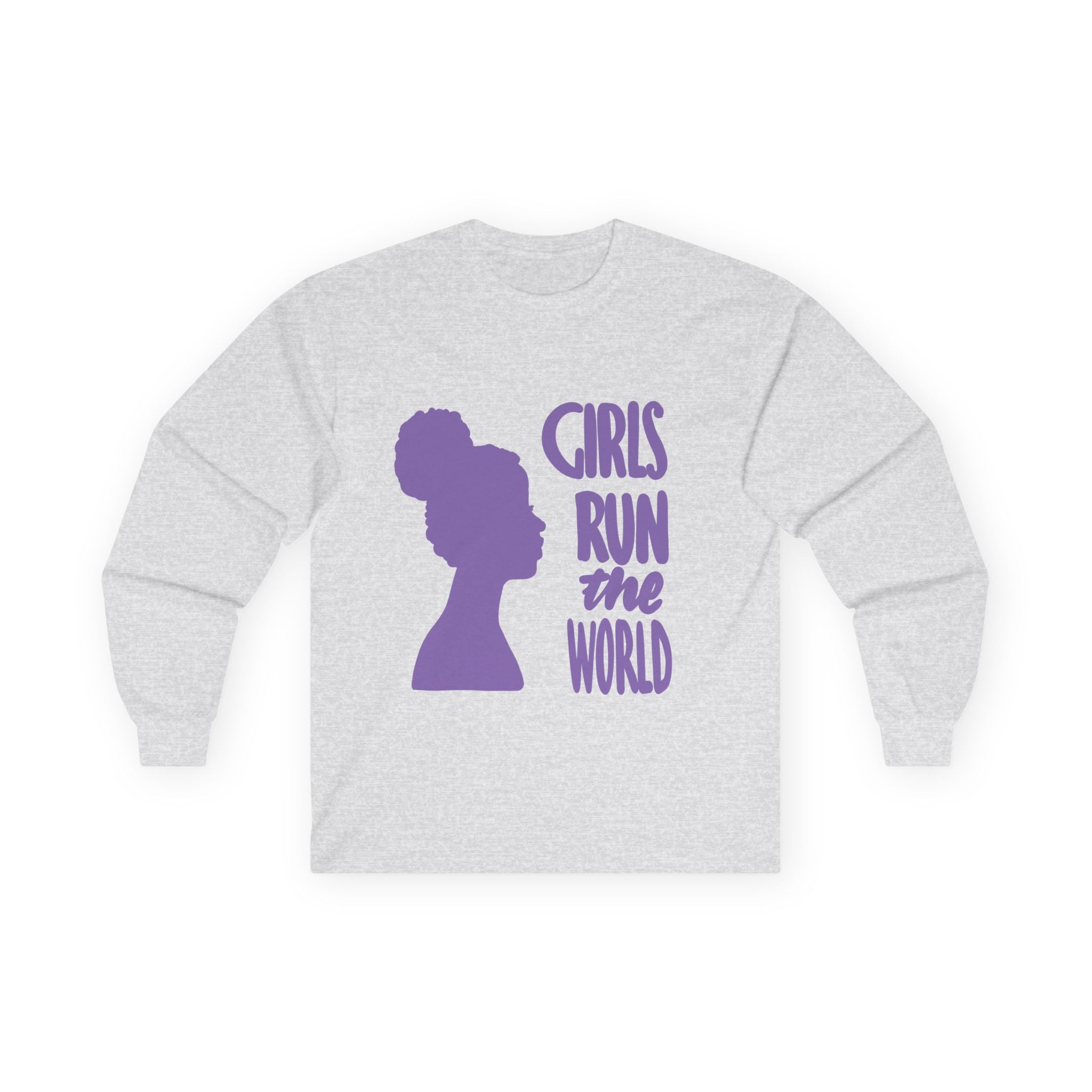 Girls Run the World Long Sleeve Tee - Empowering Unisex Cotton Shirt
