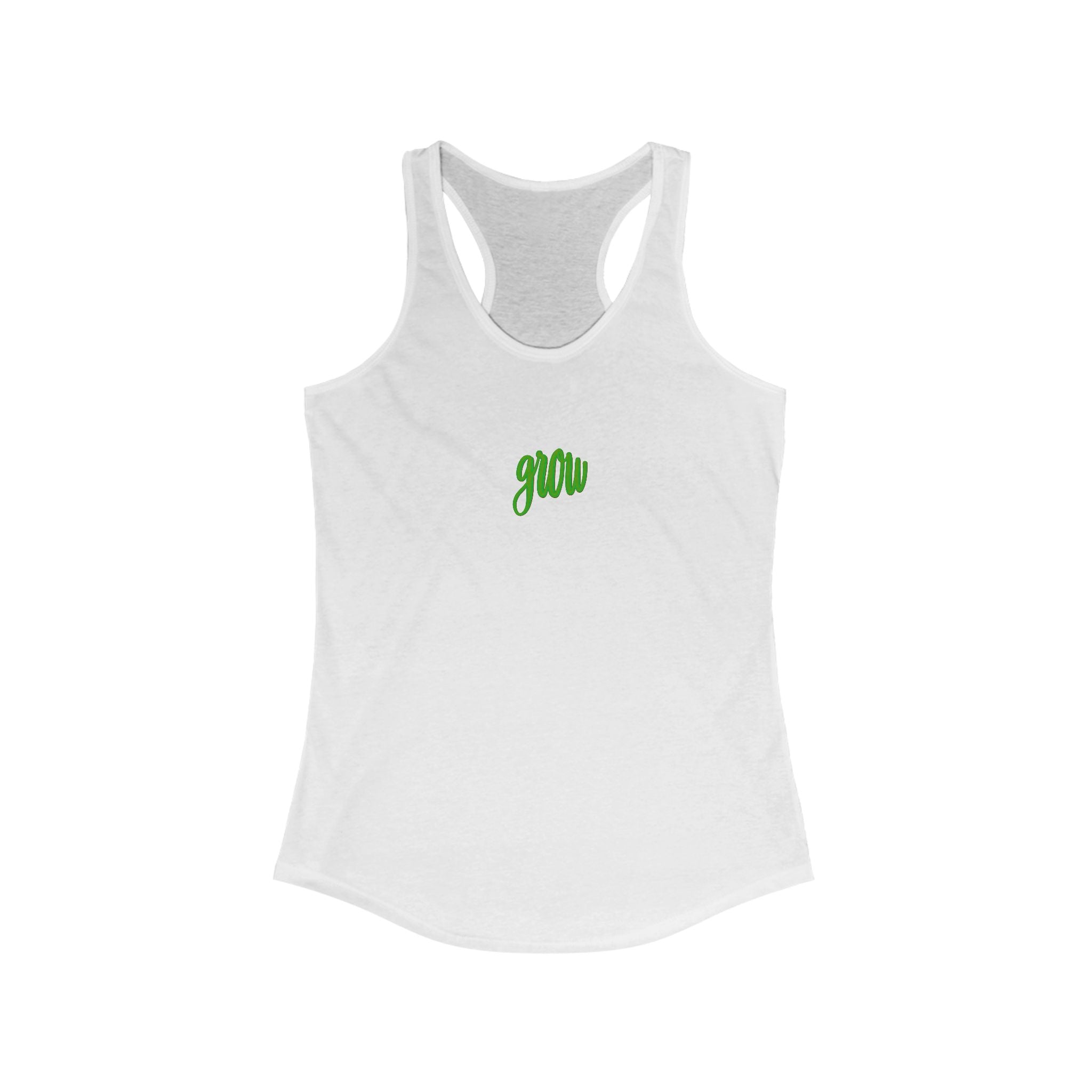 Grow Women's Racerback Tank Top - Motivational Fitness Apparel