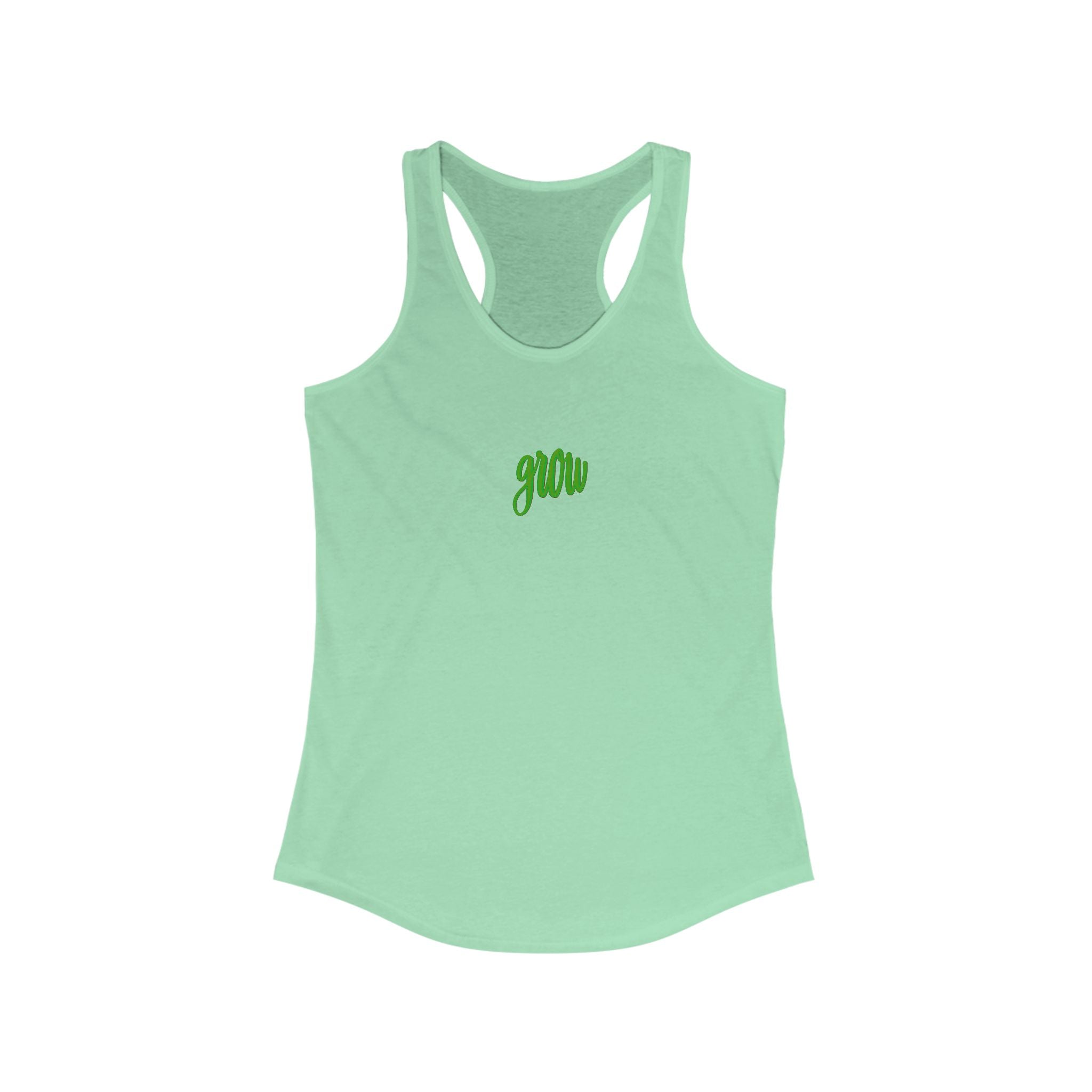 Grow Women's Racerback Tank Top - Motivational Fitness Apparel