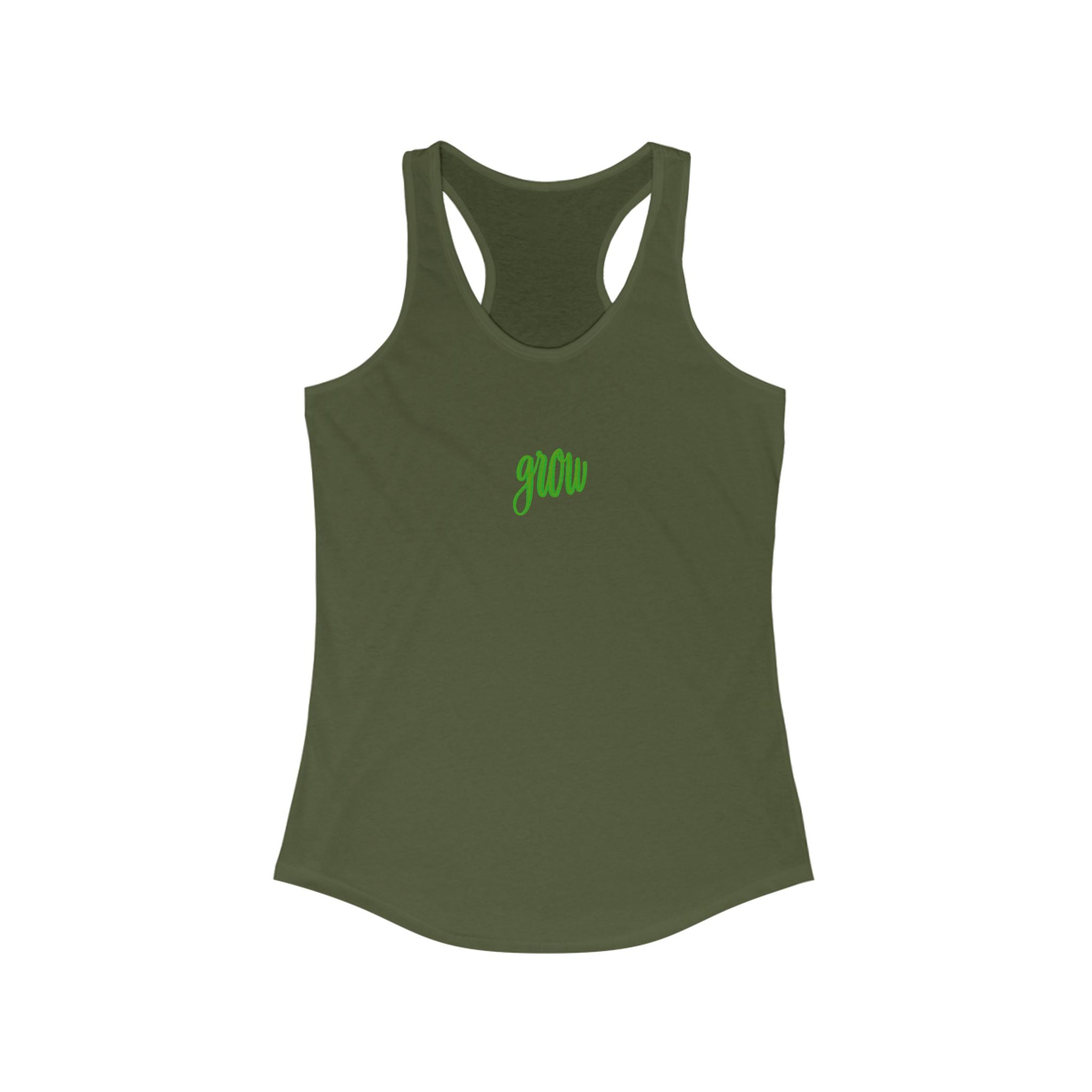 Grow Women's Racerback Tank Top - Motivational Fitness Apparel