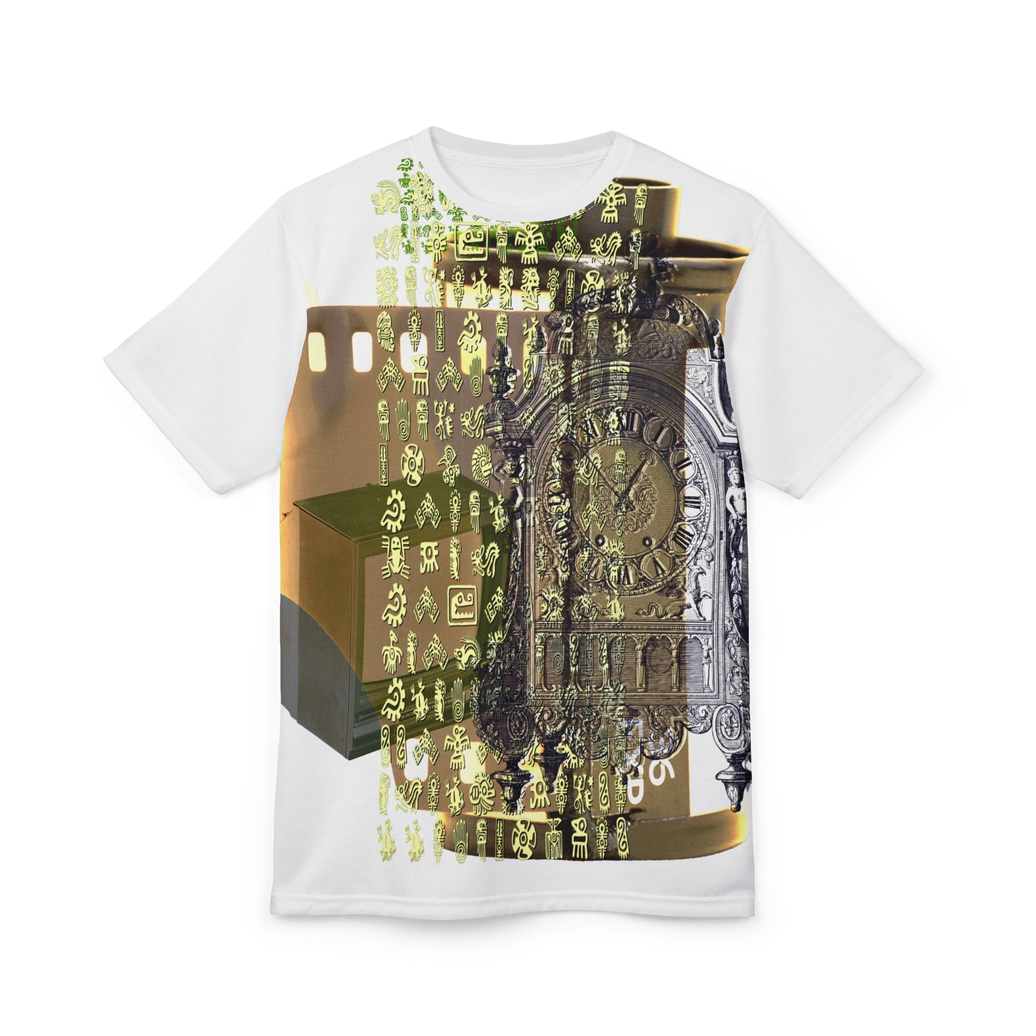Vintage Clock Graphic Unisex Tee - Unique Artistic Design for Casual Wear