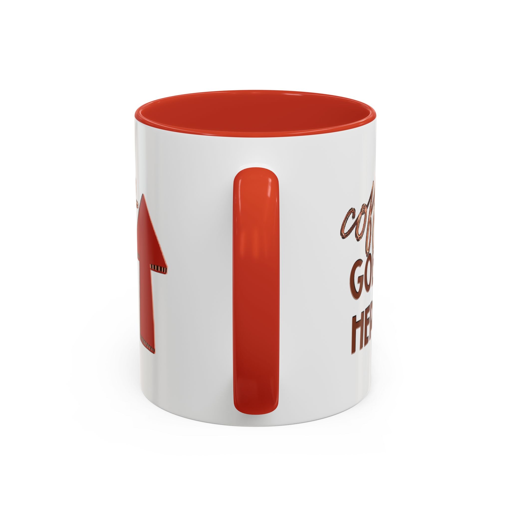 COFFEE GOES HERE Accent Coffee Mug (11 oz)